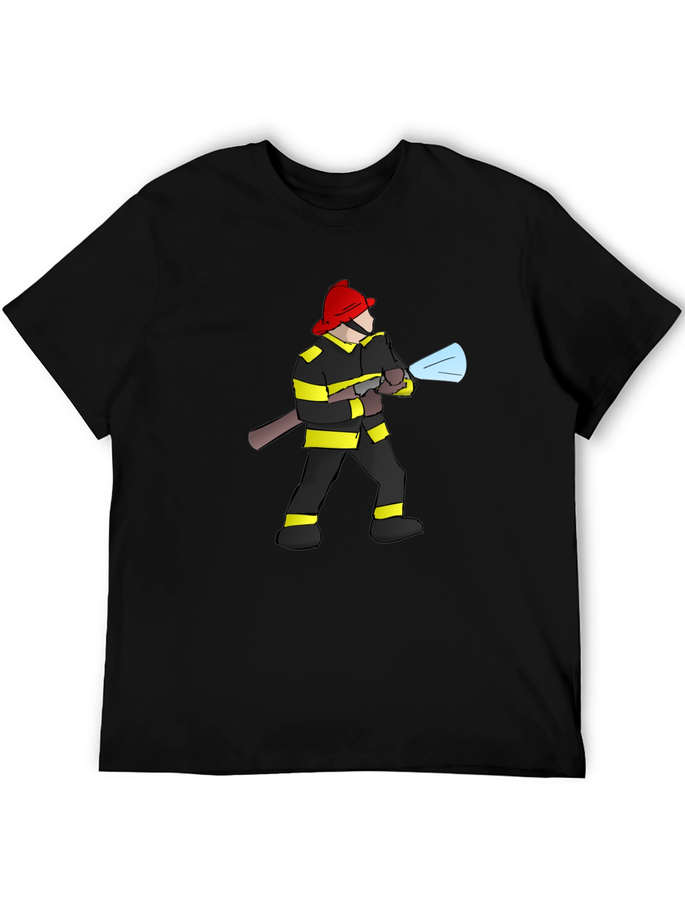 Firefighter Graphic Black T-Shirt