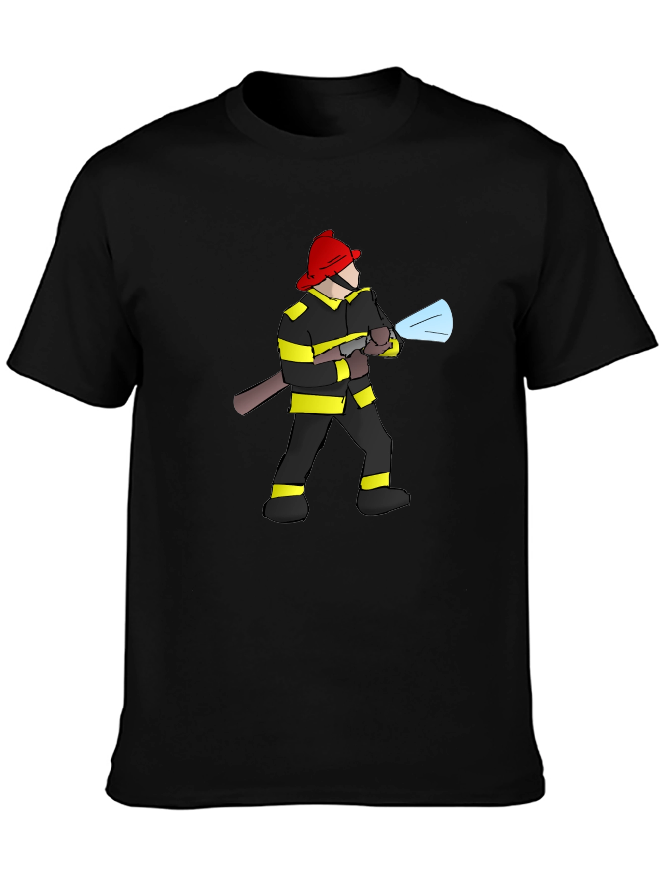 Firefighter Graphic Black T-Shirt