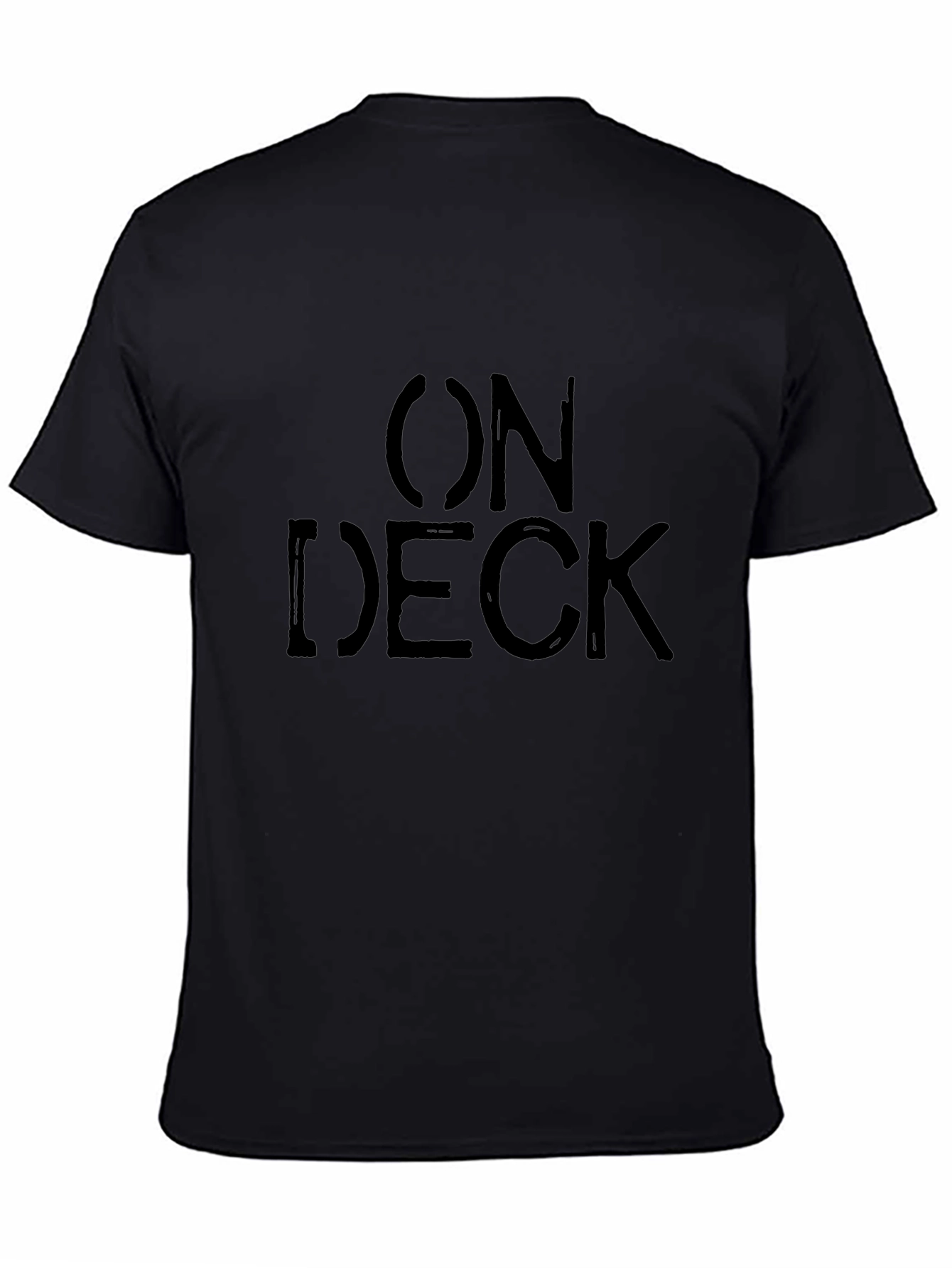 On Deck Graphic Print Mens Black T-Shirt
