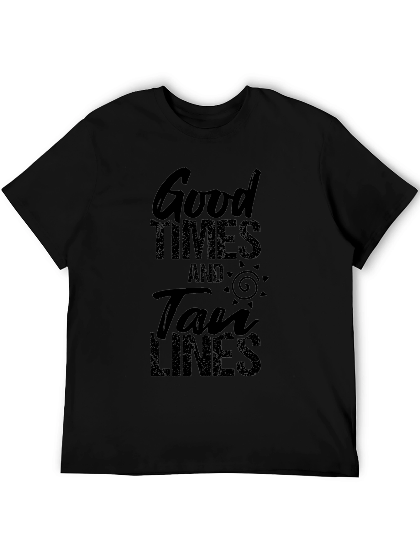 Good Times & Tan Lines Black Graphic Tee