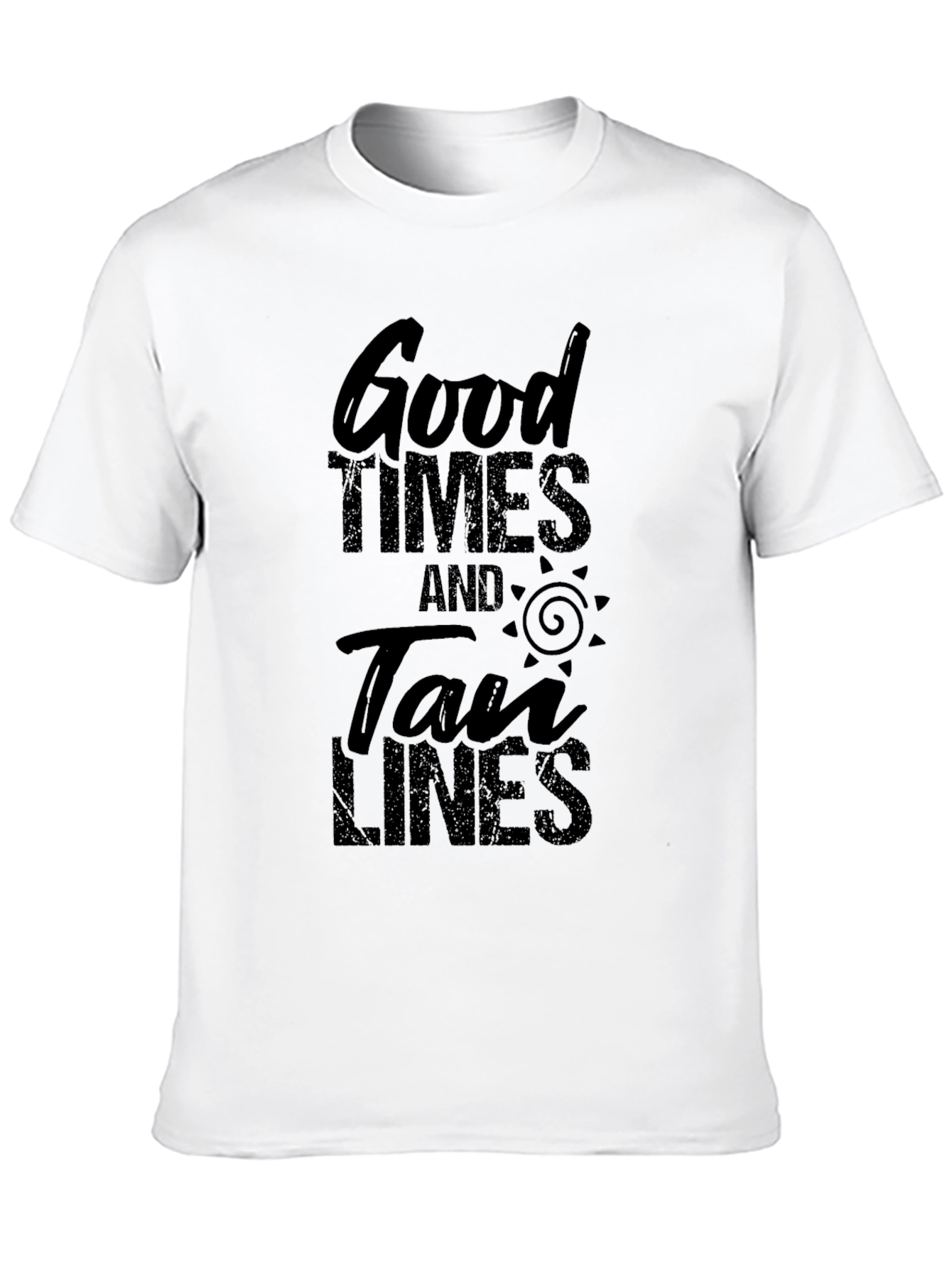 Good Times & Tan Lines Black Graphic Tee