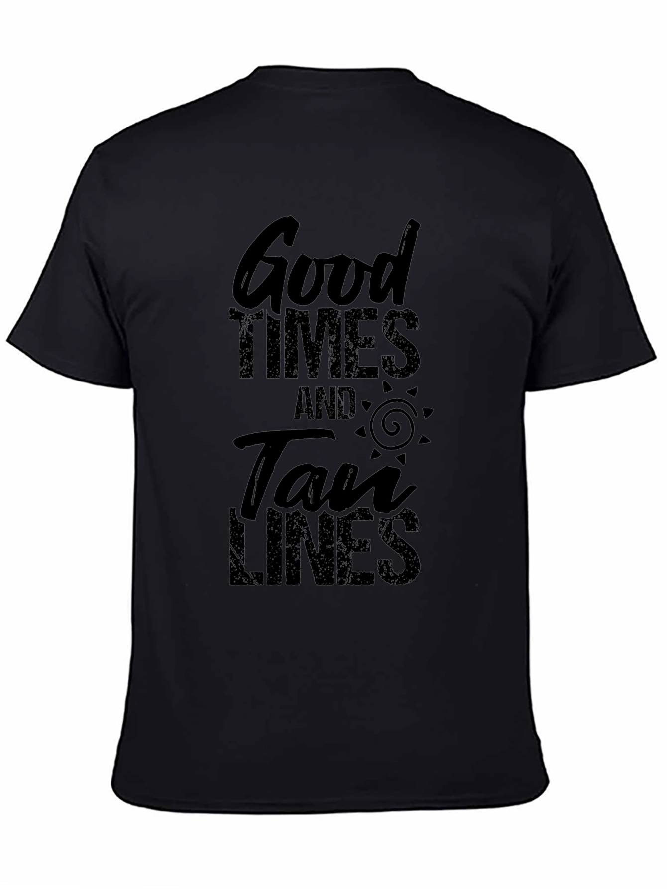 Good Times & Tan Lines Black Graphic Tee