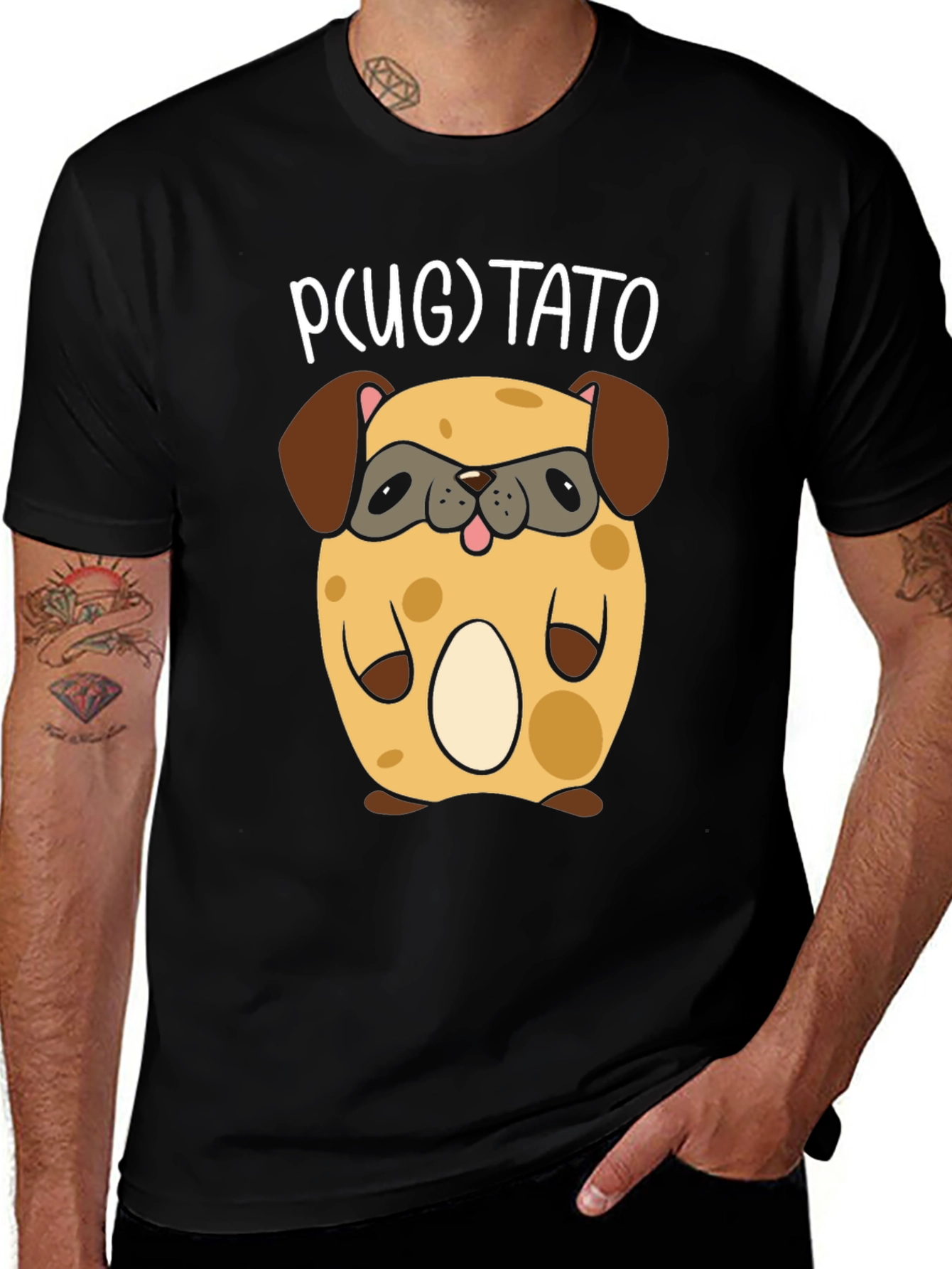 Pugtato T-Shirt - Cute Pug Potato Graphic Tee