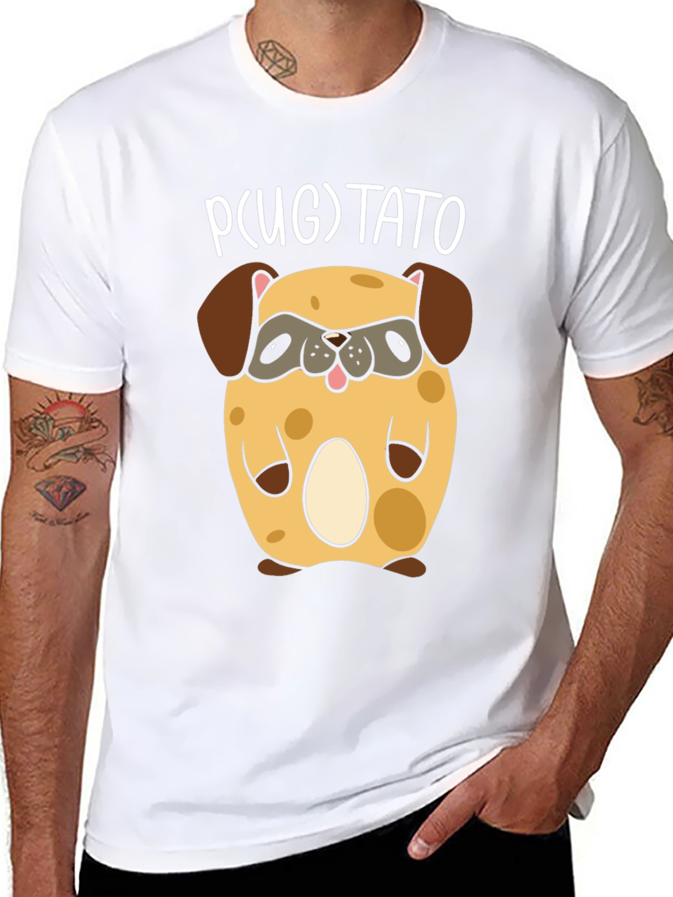 Pugtato T-Shirt - Cute Pug Potato Graphic Tee
