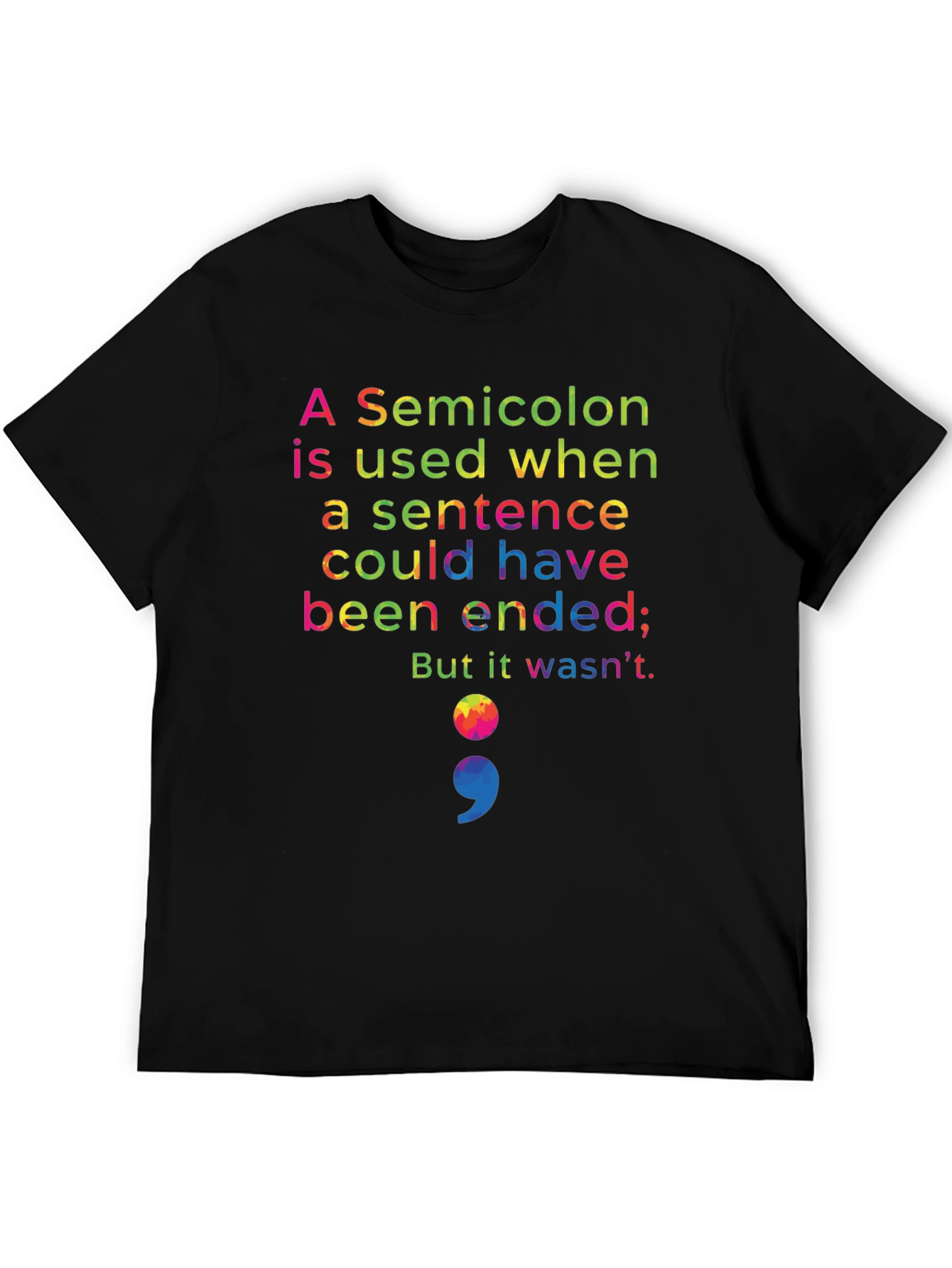 Semicolon Mental Health Awareness Graphic Tee