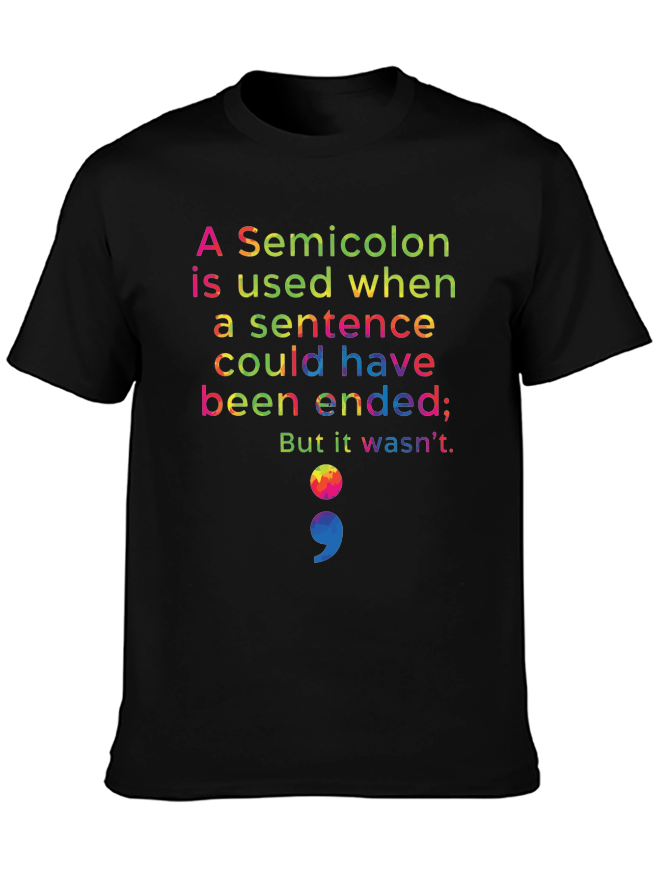 Semicolon Mental Health Awareness Graphic Tee
