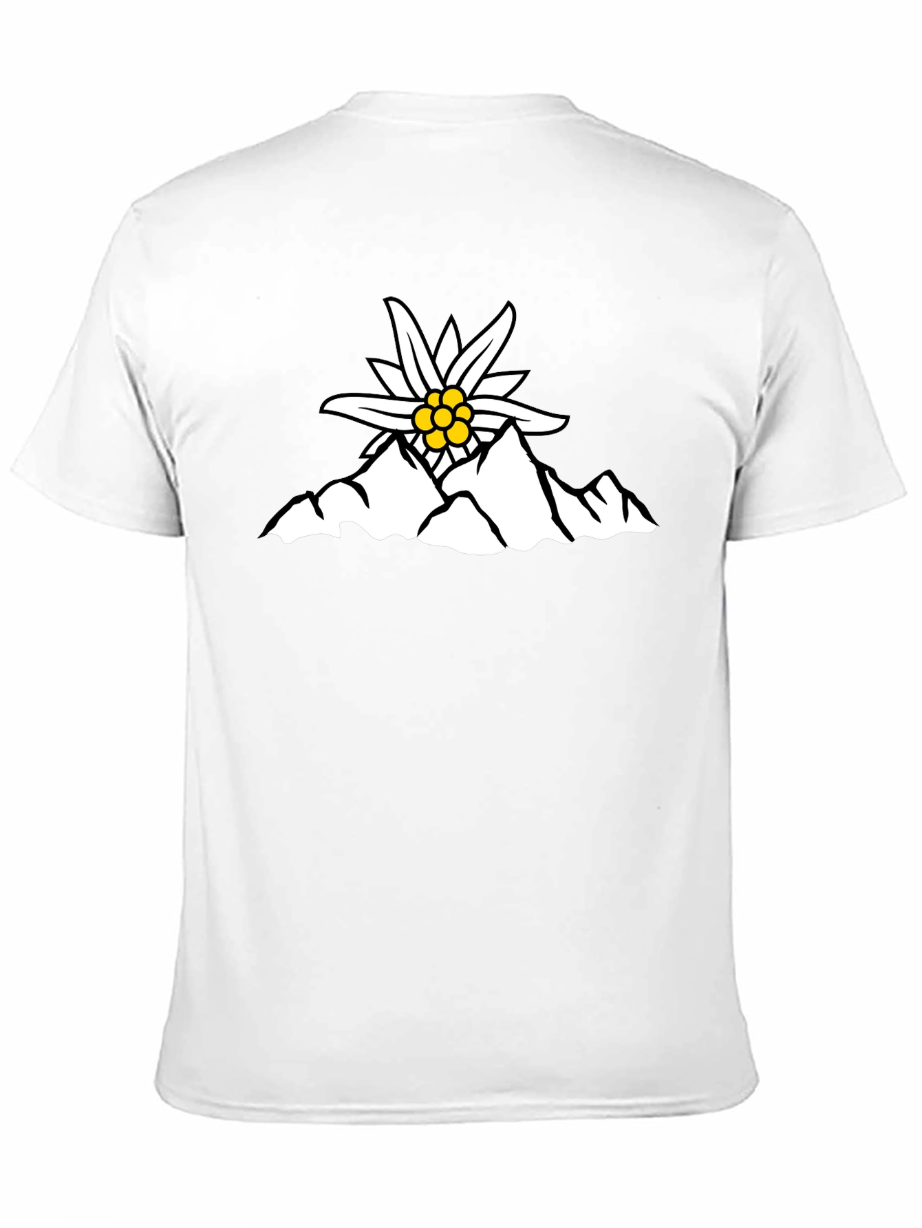 Edelweiss Mountain Graphic T-Shirt - Black