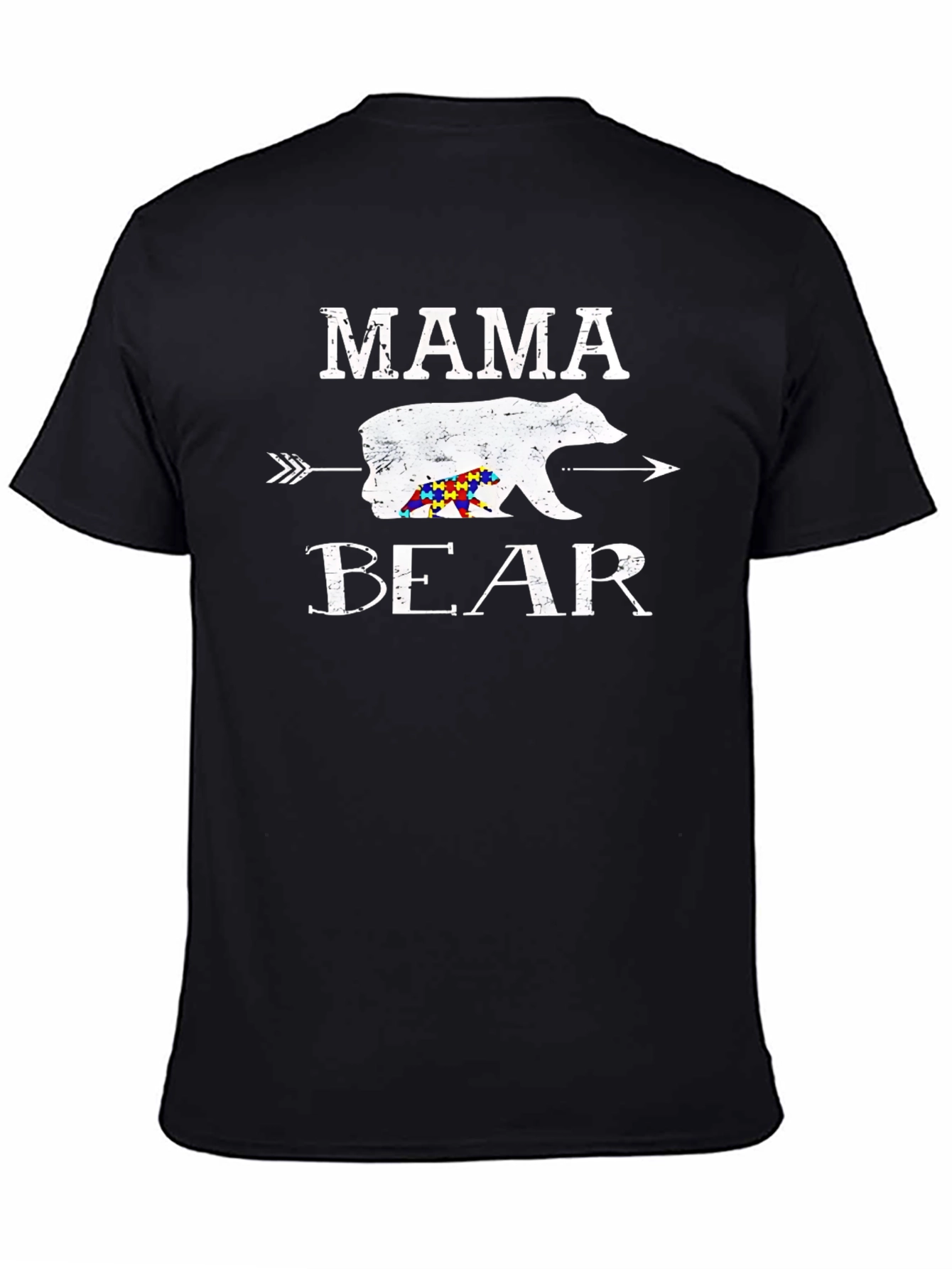 Mama Bear Autism Awareness T-Shirt - Black