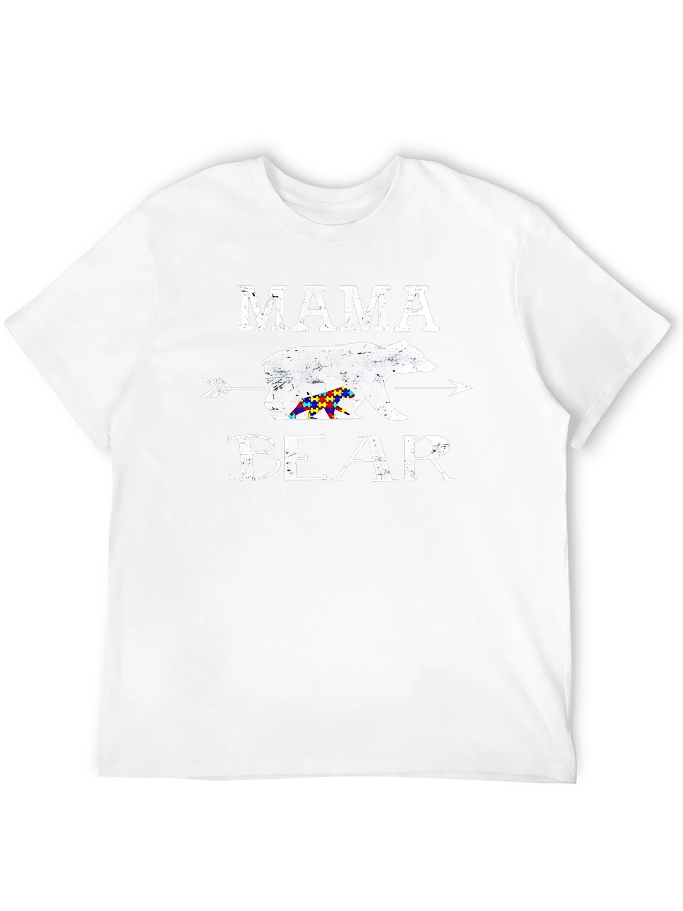 Mama Bear Autism Awareness T-Shirt - Black
