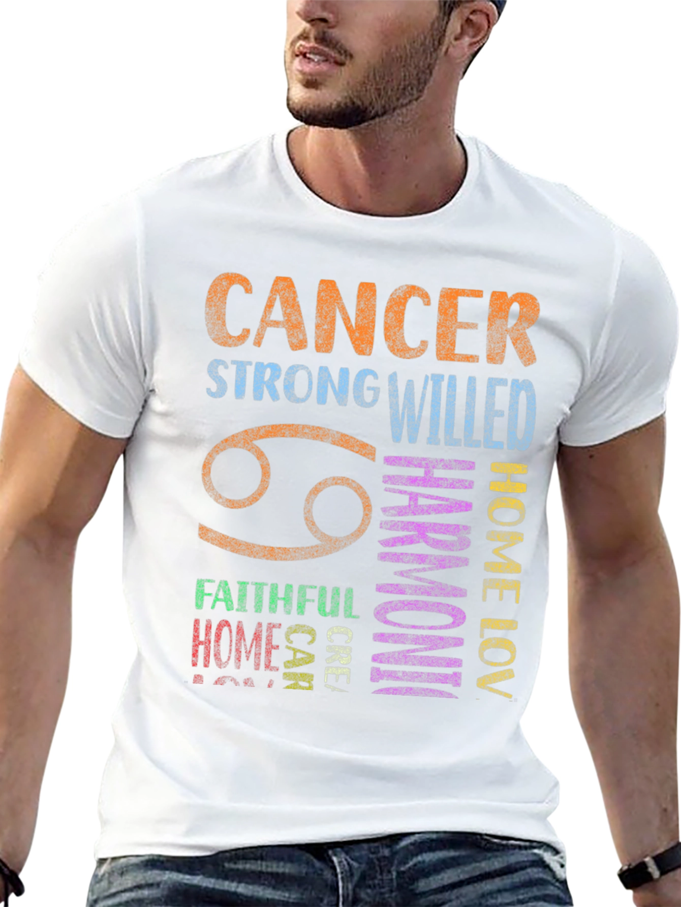 Cancer Zodiac Graphic T-Shirt Astrology Sign Tee
