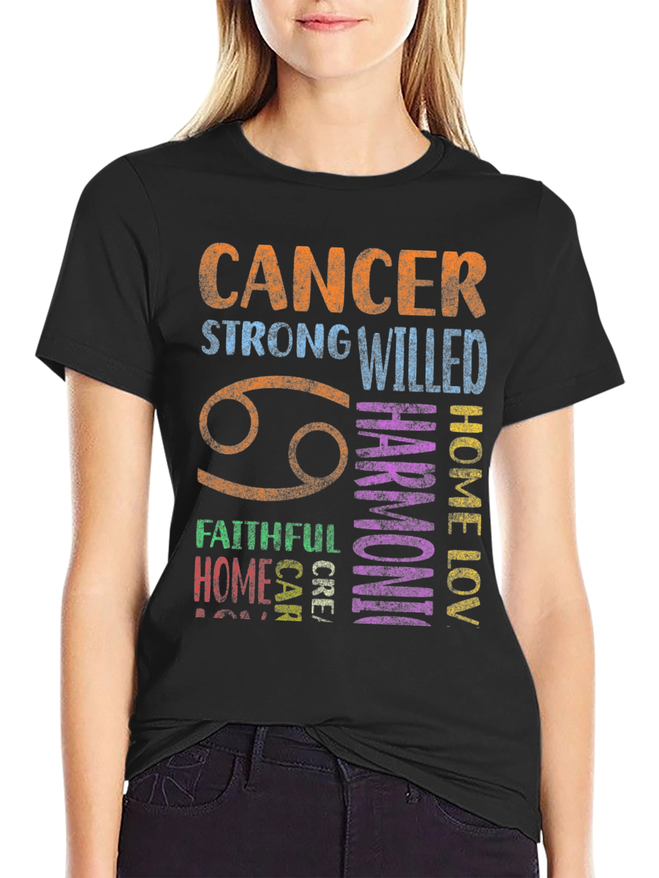 Cancer Zodiac Graphic T-Shirt Astrology Sign Tee