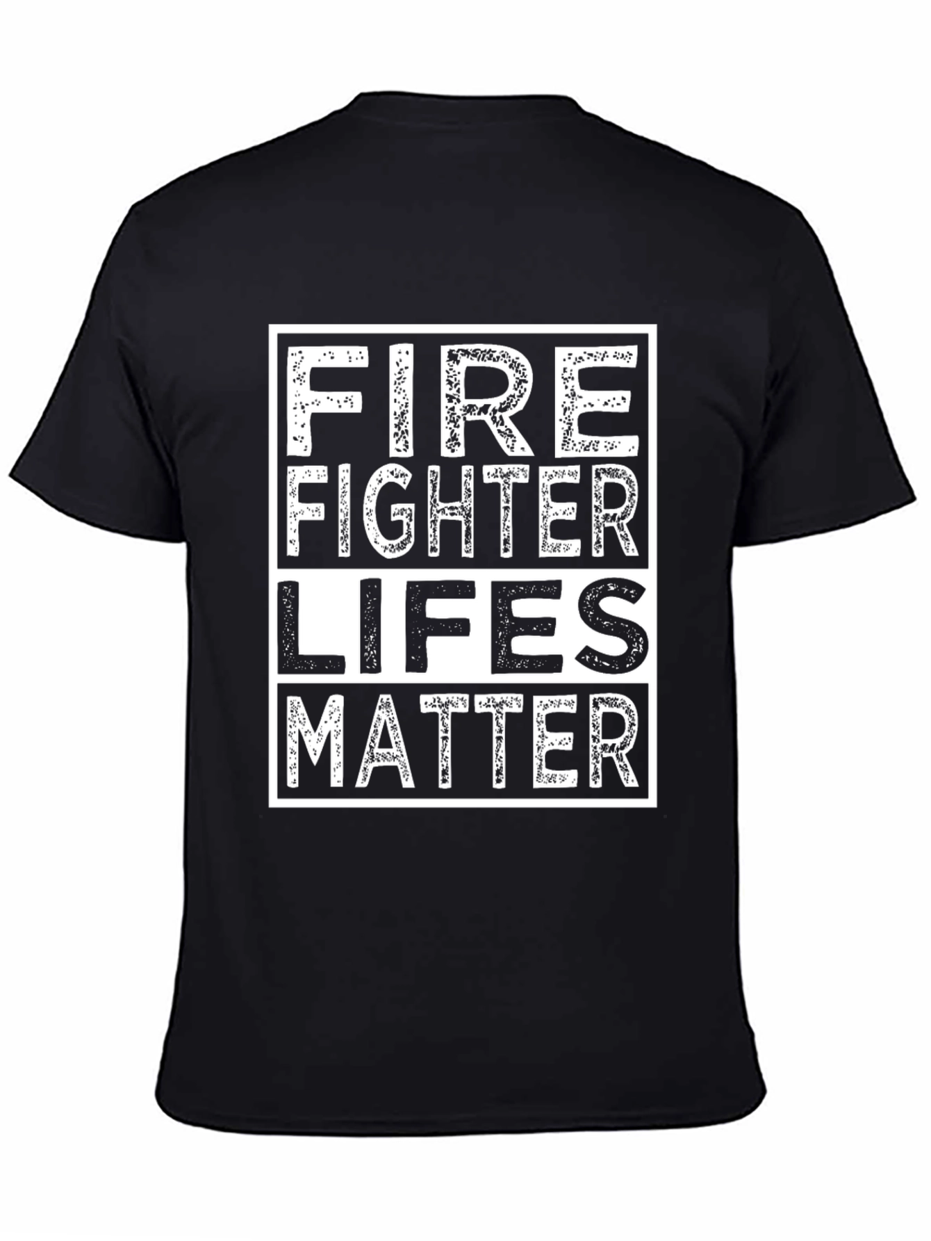 Firefighter Lives Matter T-Shirt - Black Cotton Tee