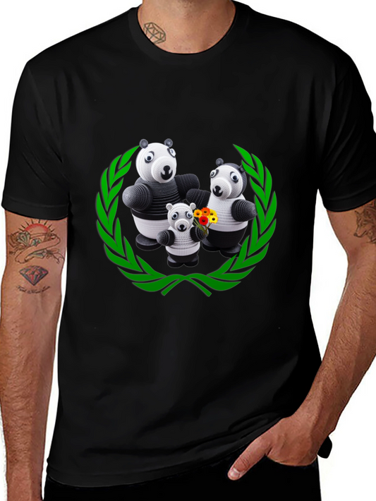 Panda Family Graphic Tee