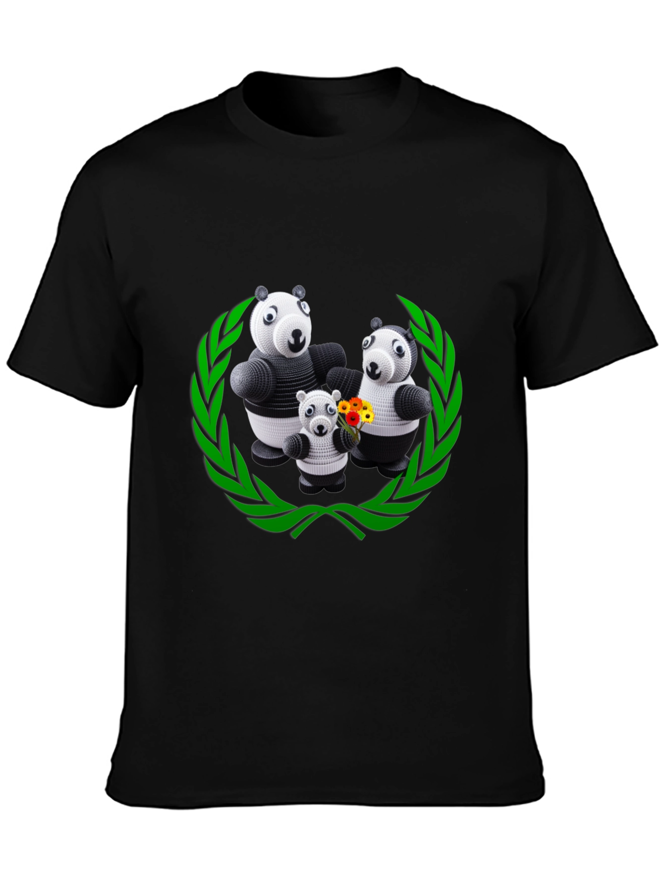 Panda Family Graphic Tee