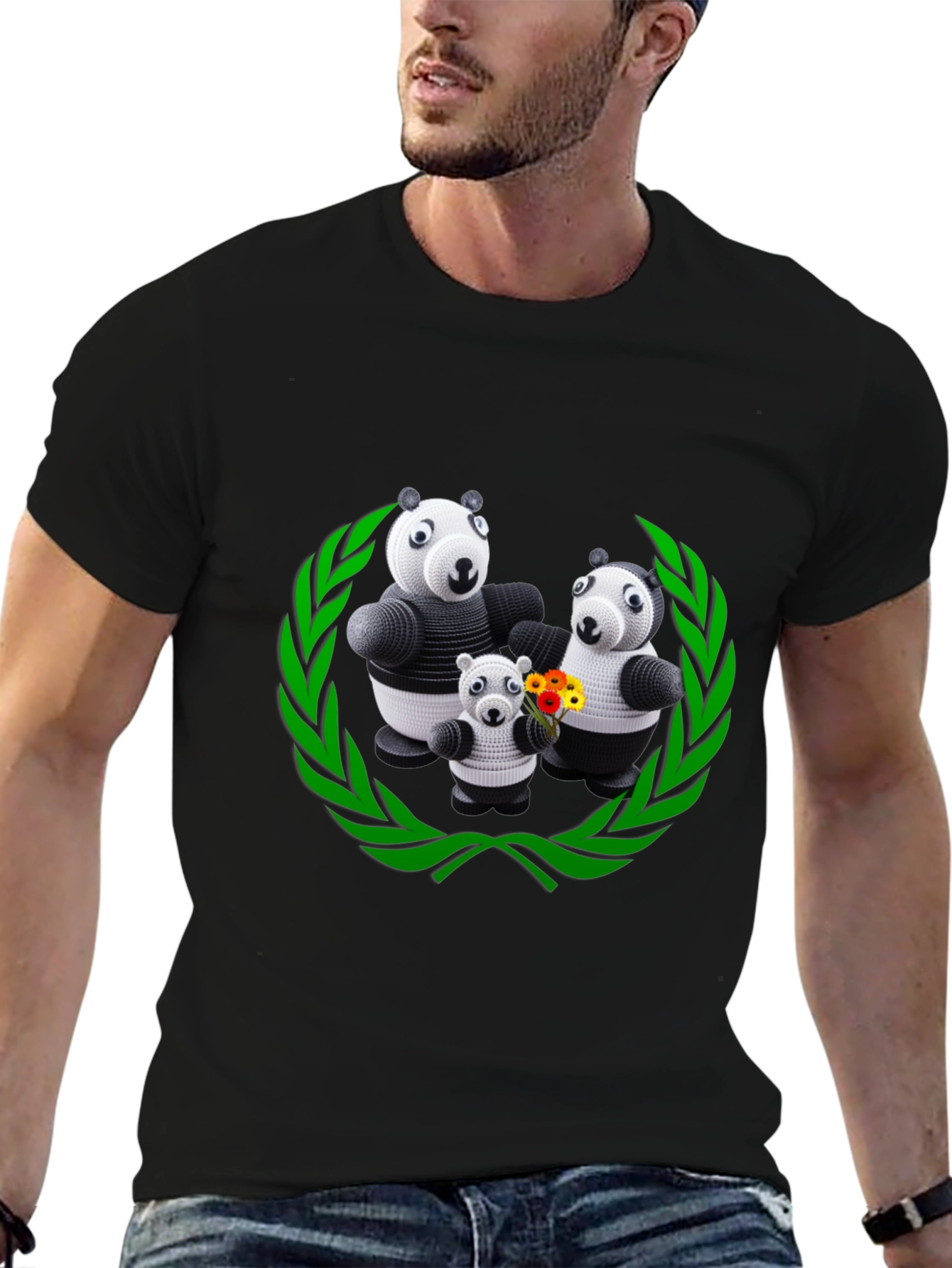 Panda Family Graphic Tee