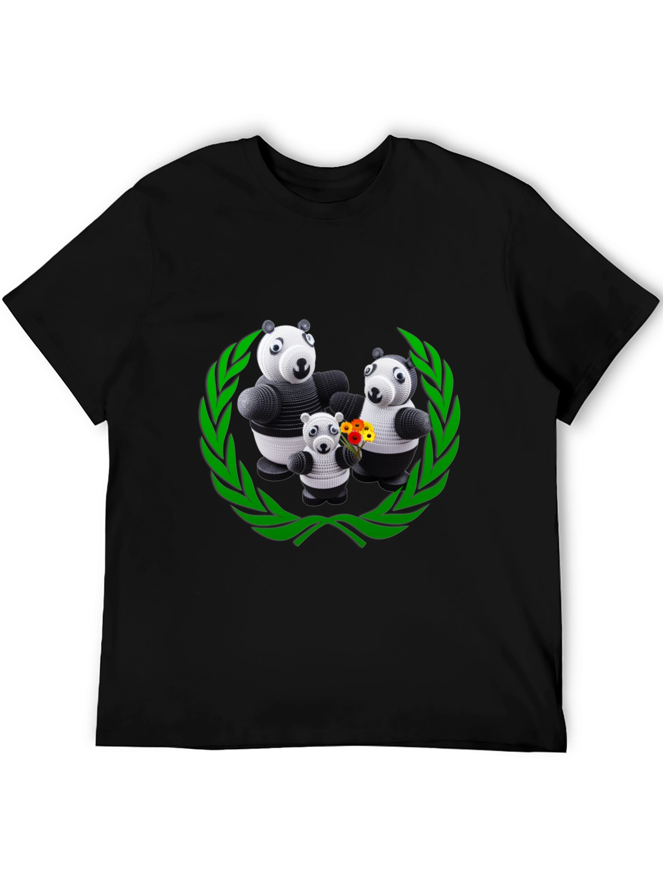 Panda Family Graphic Tee