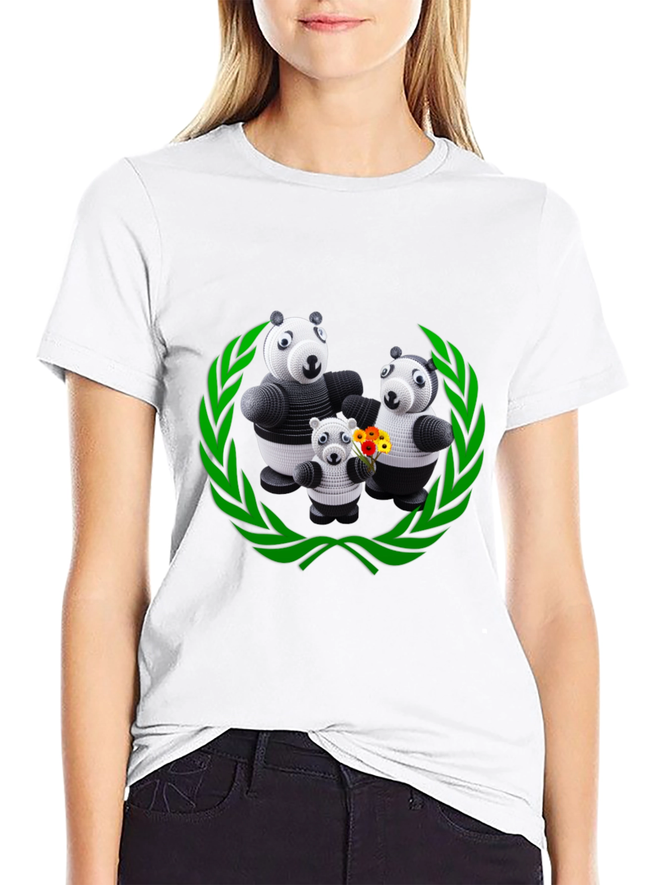 Panda Family Graphic Tee