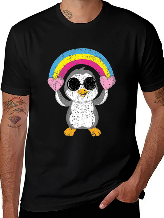 Penguin Rainbow Heart T-Shirt