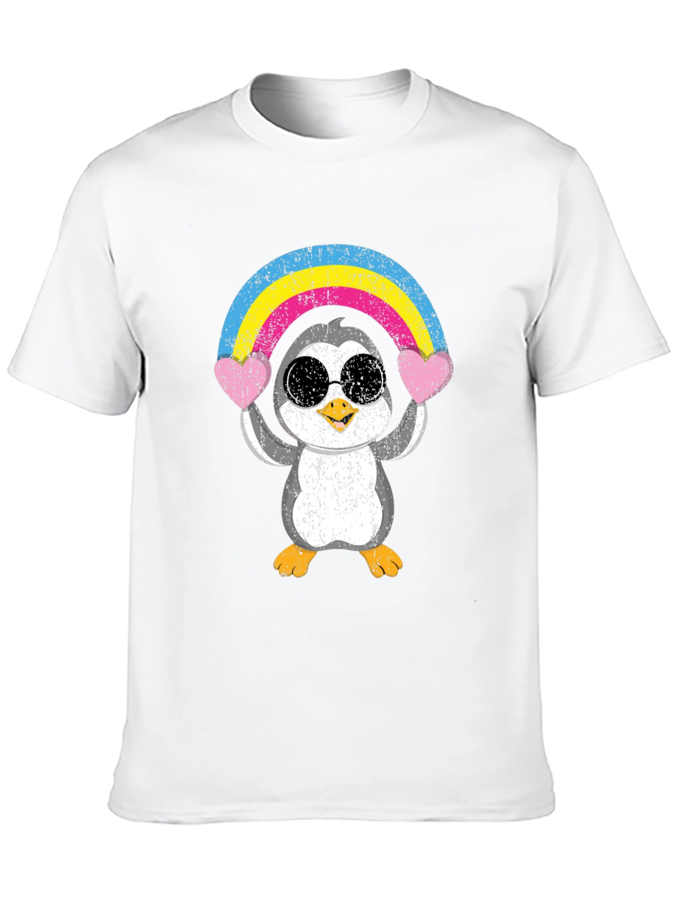 Penguin Rainbow Heart T-Shirt