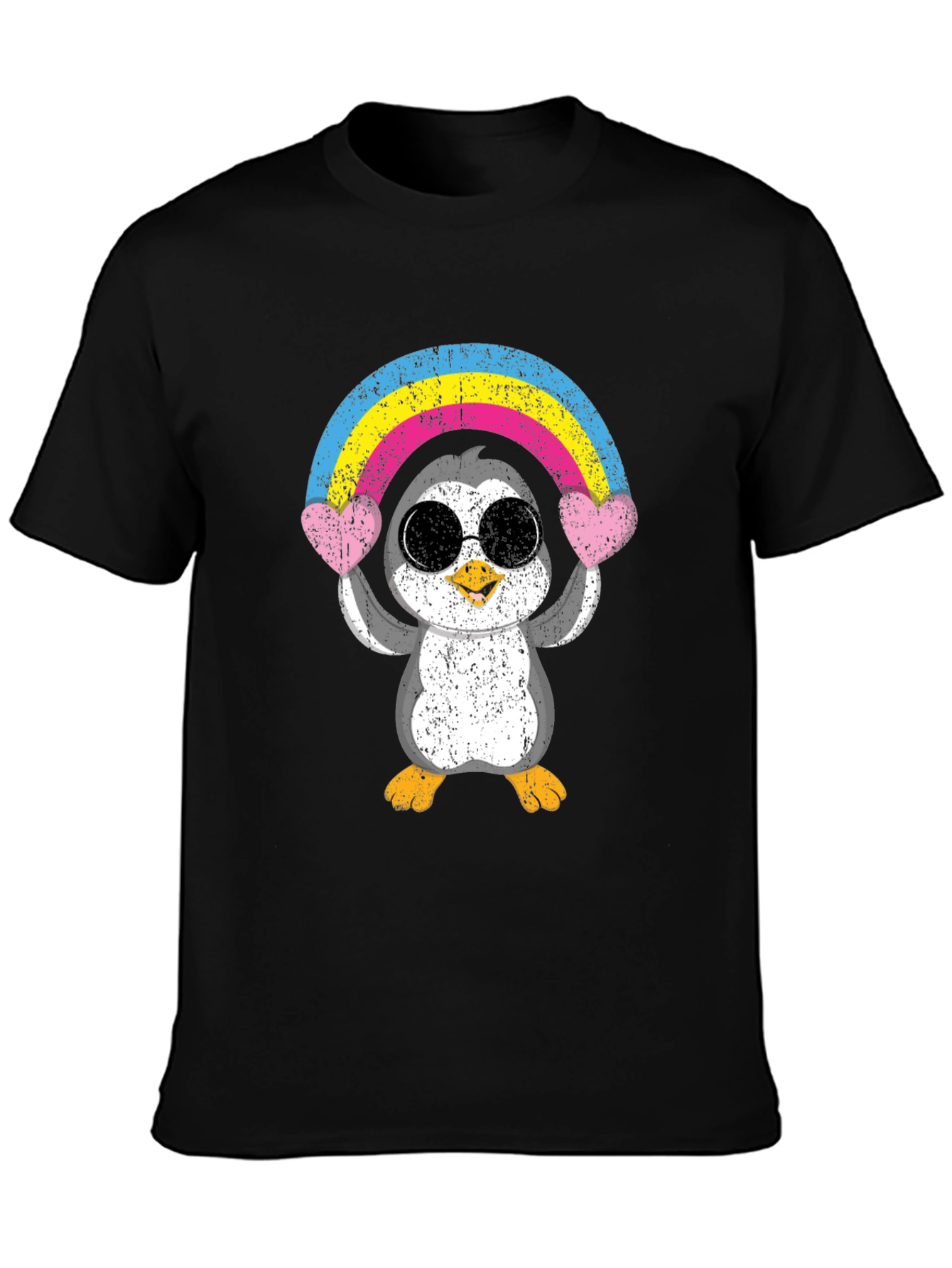 Penguin Rainbow Heart T-Shirt