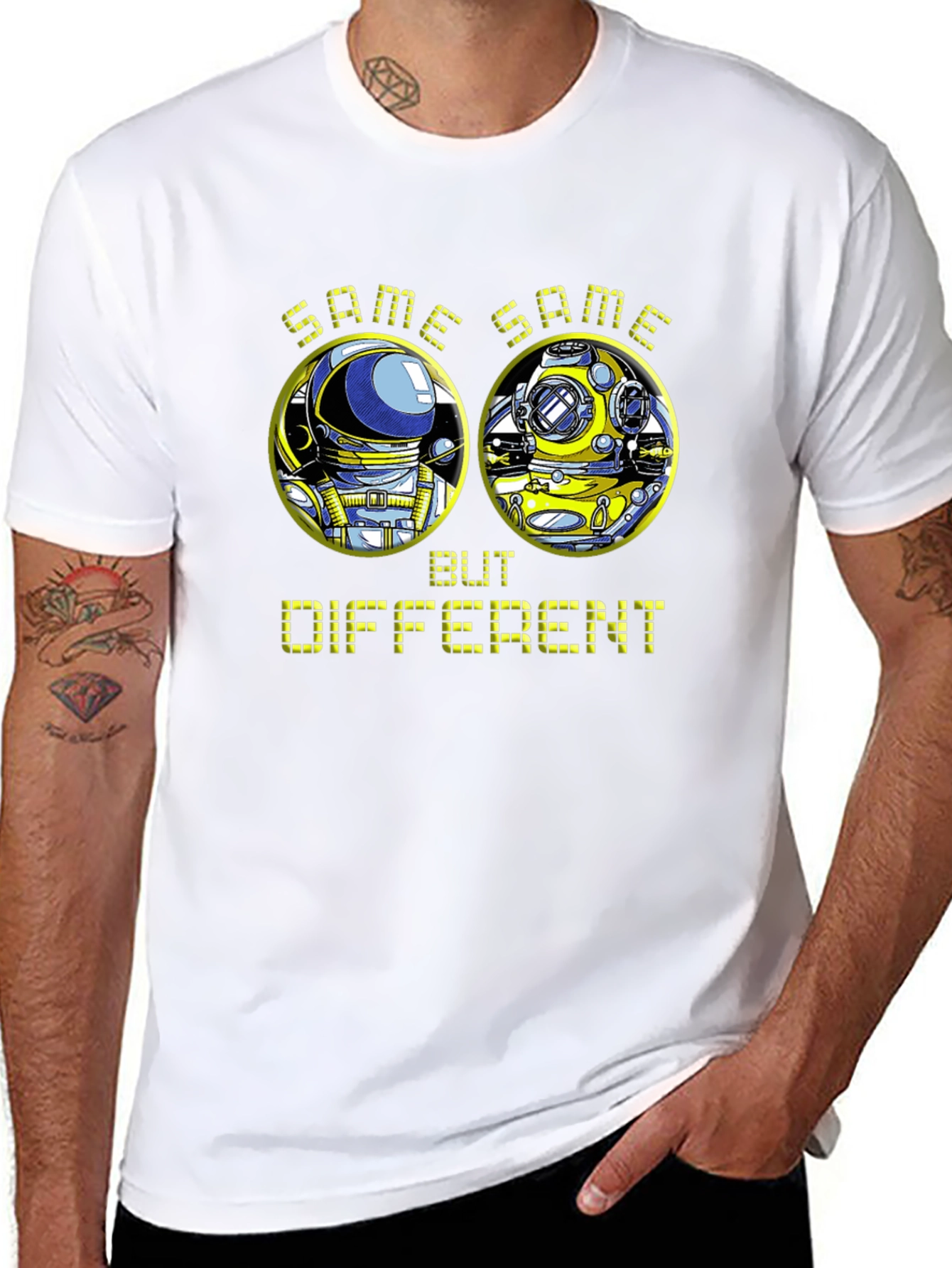 Same Same But Different Diver vs Astronaut T-Shirt