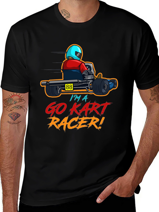 Go Kart Racer Graphic T-Shirt - Racing Kart Design
