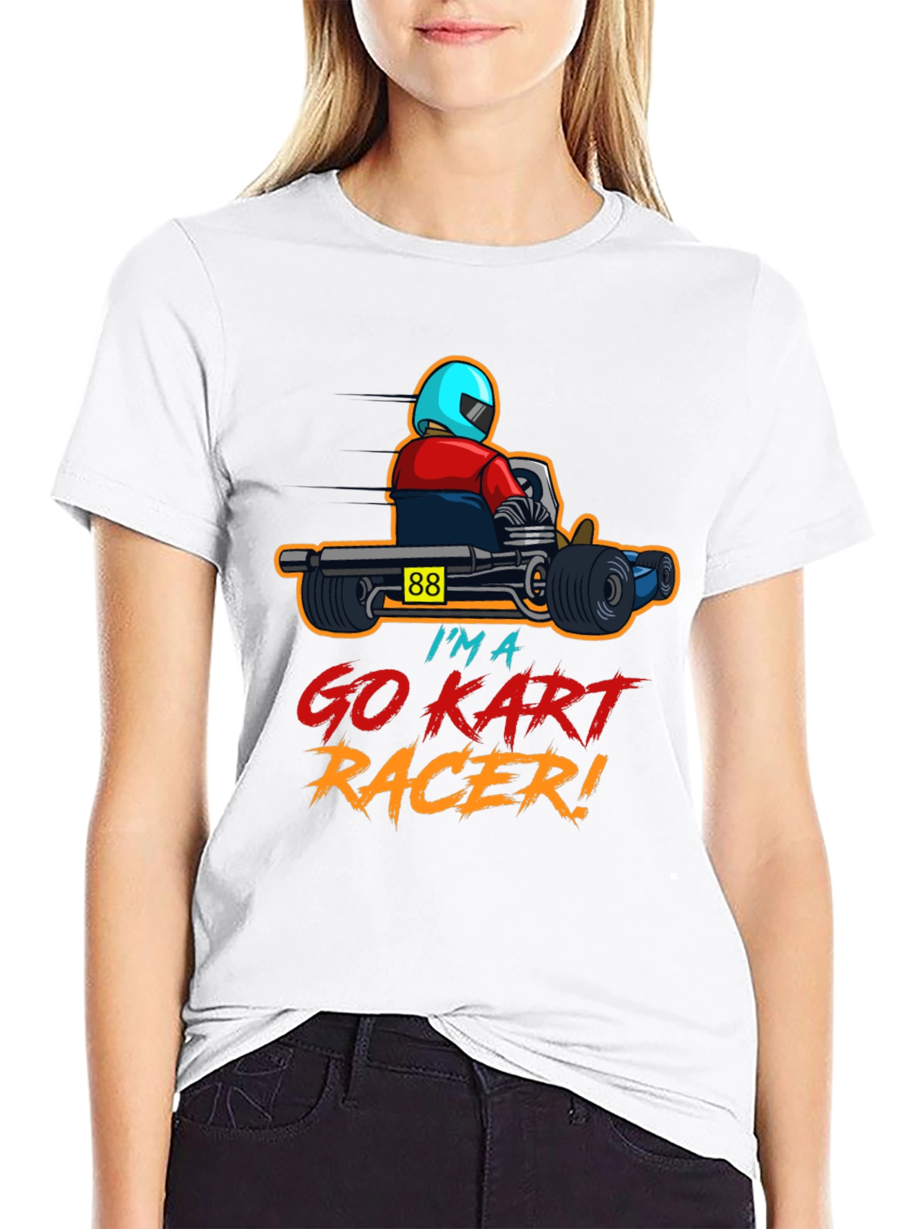 Go Kart Racer Graphic T-Shirt - Racing Kart Design