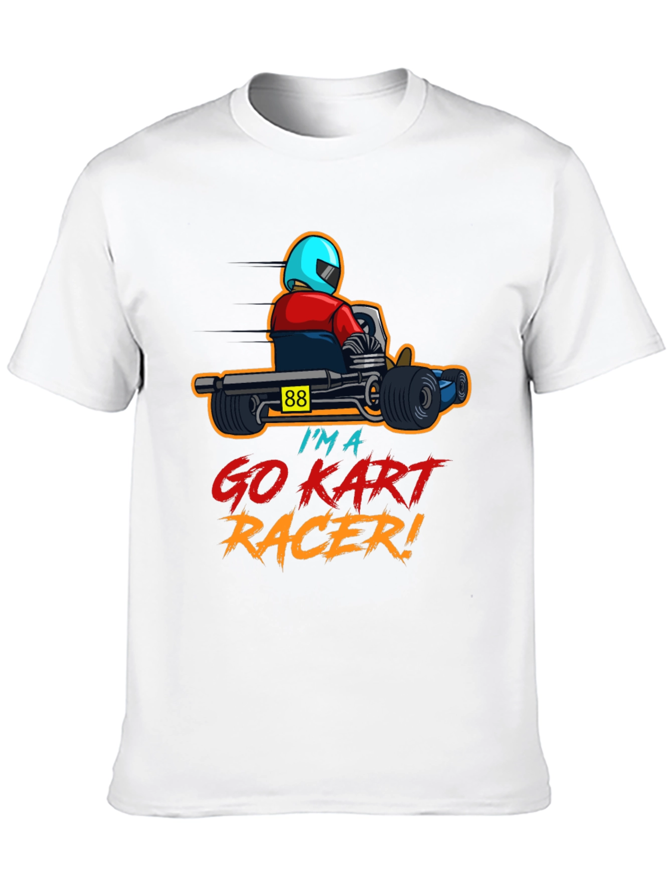 Go Kart Racer Graphic T-Shirt - Racing Kart Design