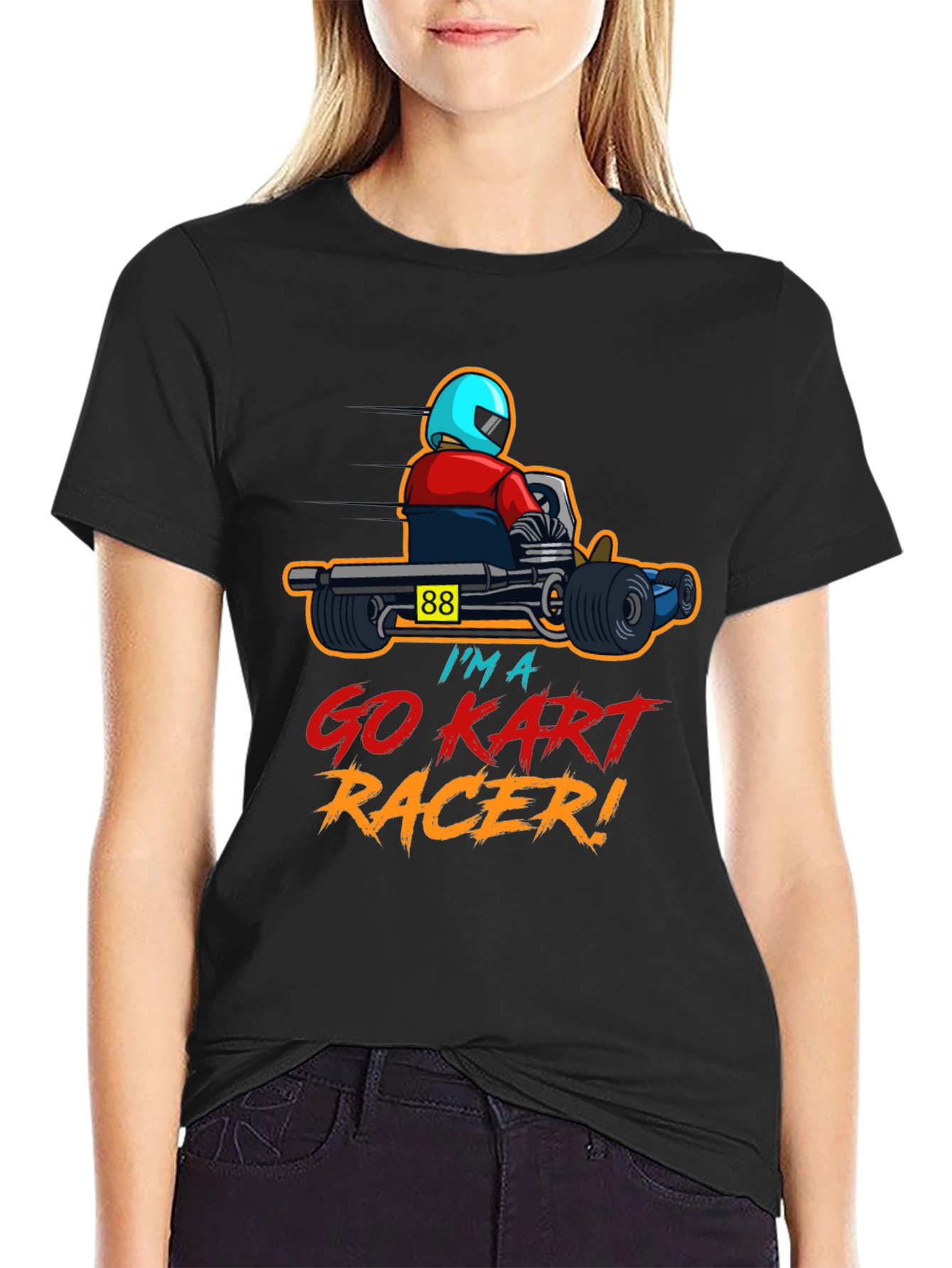 Go Kart Racer Graphic T-Shirt - Racing Kart Design