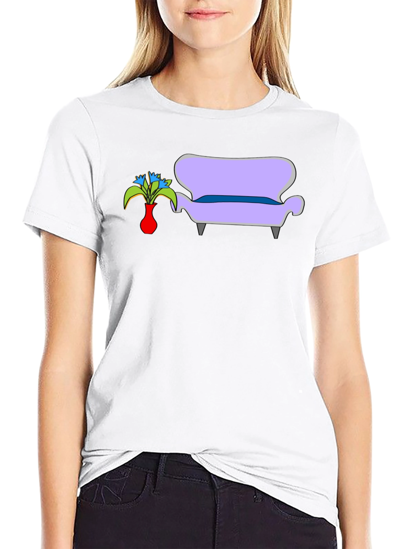 Vase and Couch Graphic T-Shirt