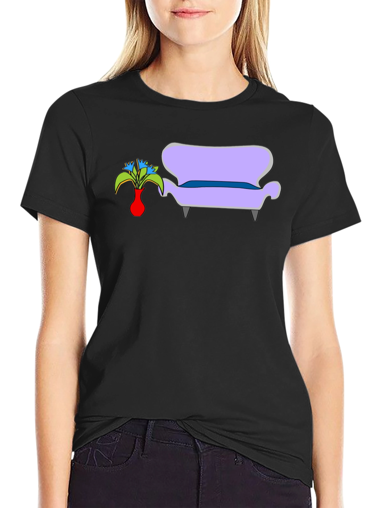 Vase and Couch Graphic T-Shirt