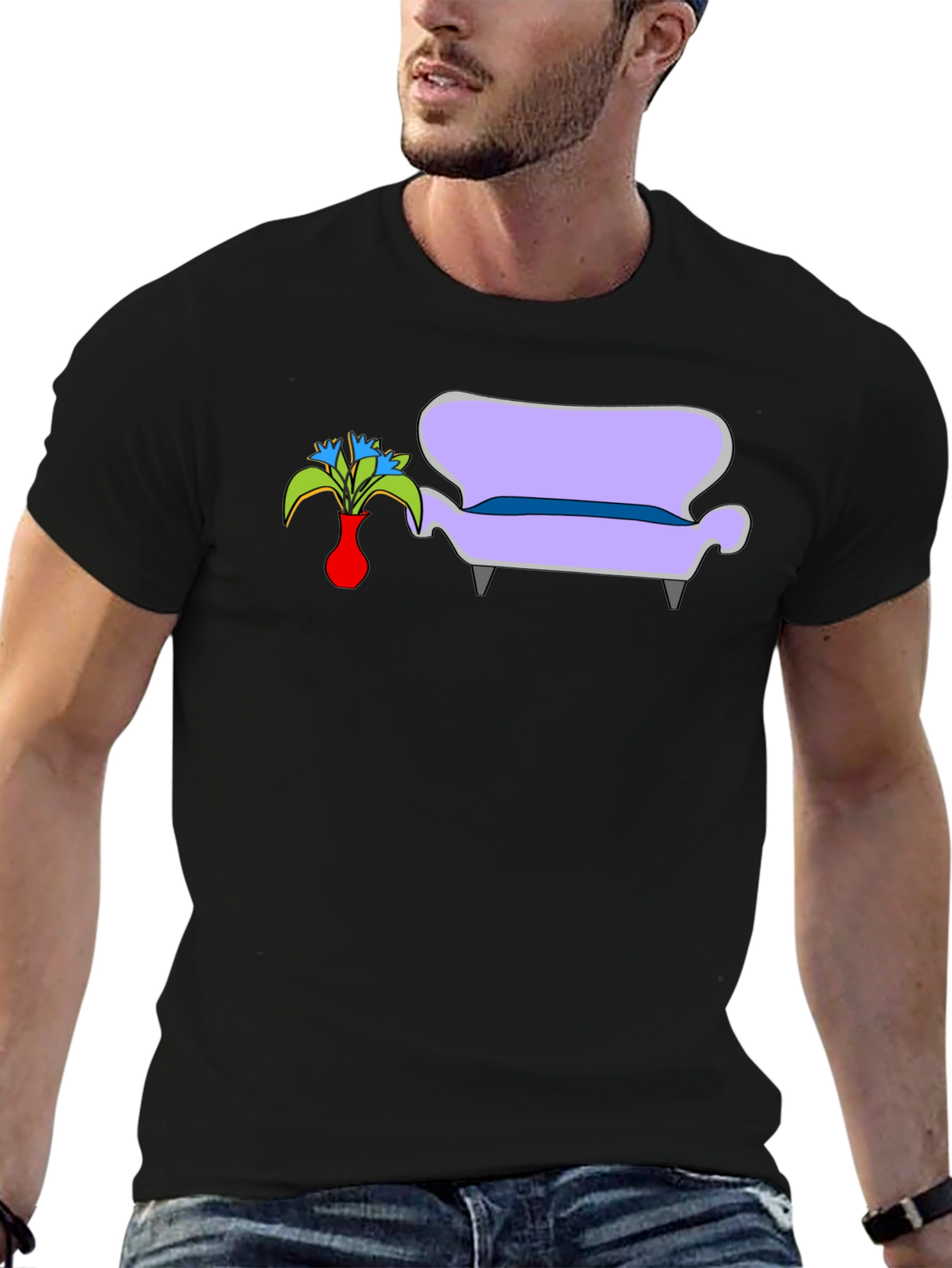 Vase and Couch Graphic T-Shirt