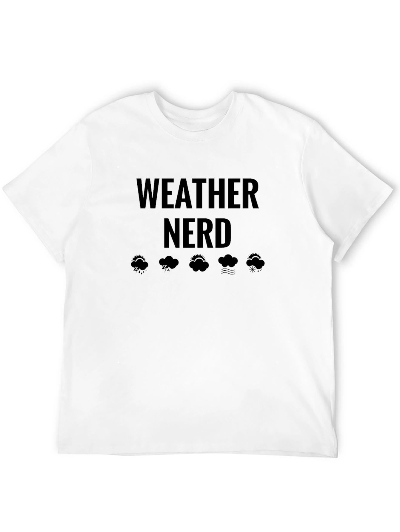 Weather Nerd Black T-Shirt for Meteorology Lovers