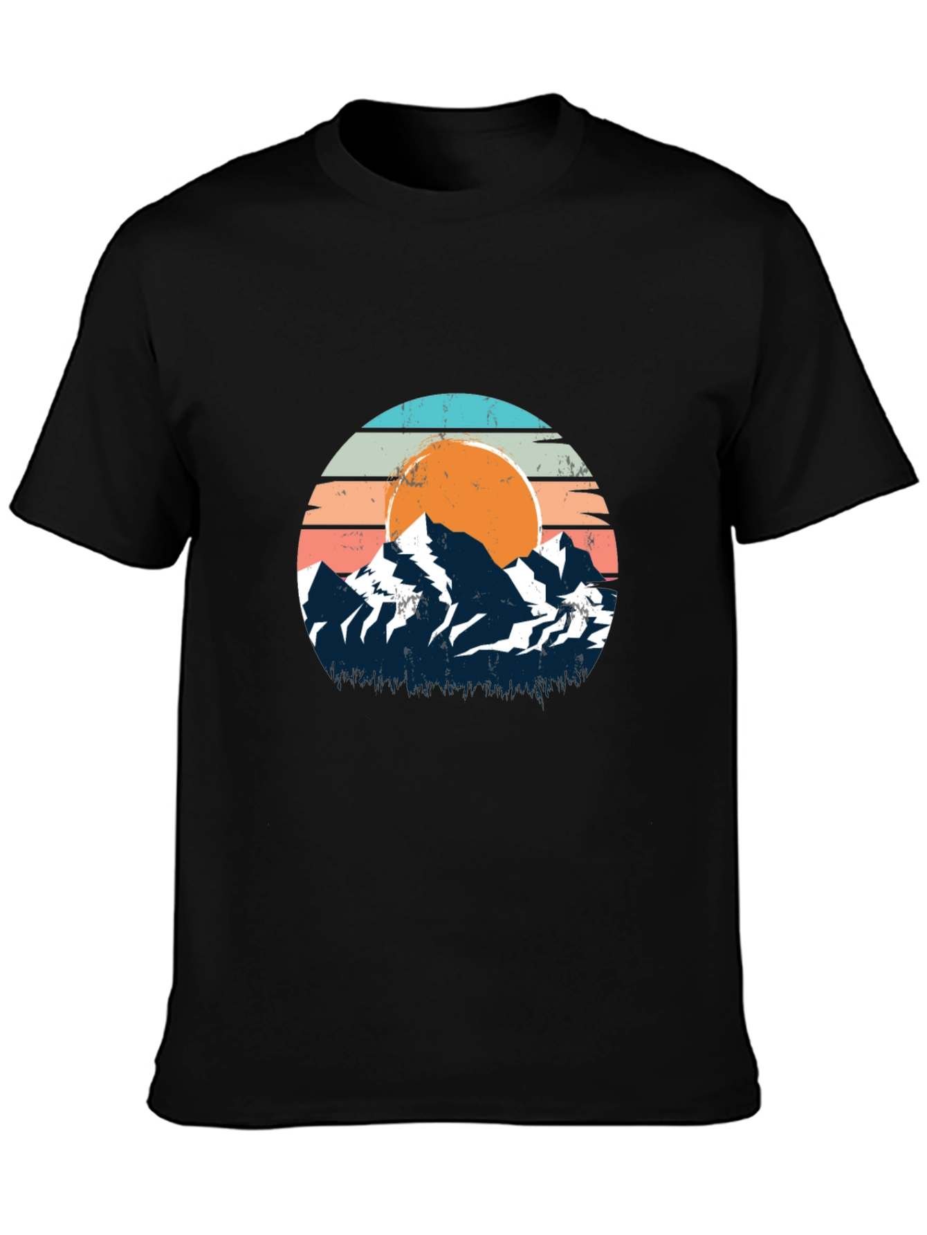 Retro Mountain Sunset Graphic Tee