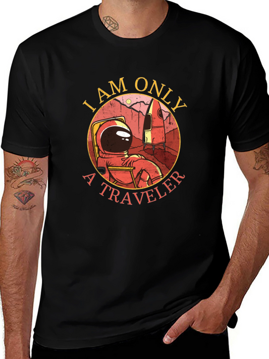 I Am Only A Traveler Black T-Shirt