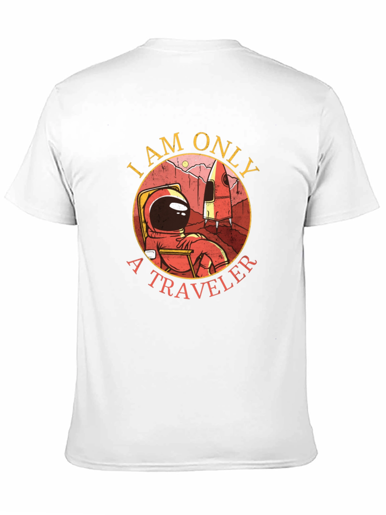 I Am Only A Traveler Black T-Shirt