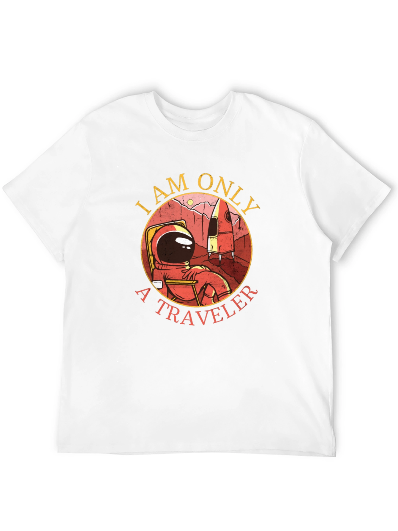 I Am Only A Traveler Black T-Shirt