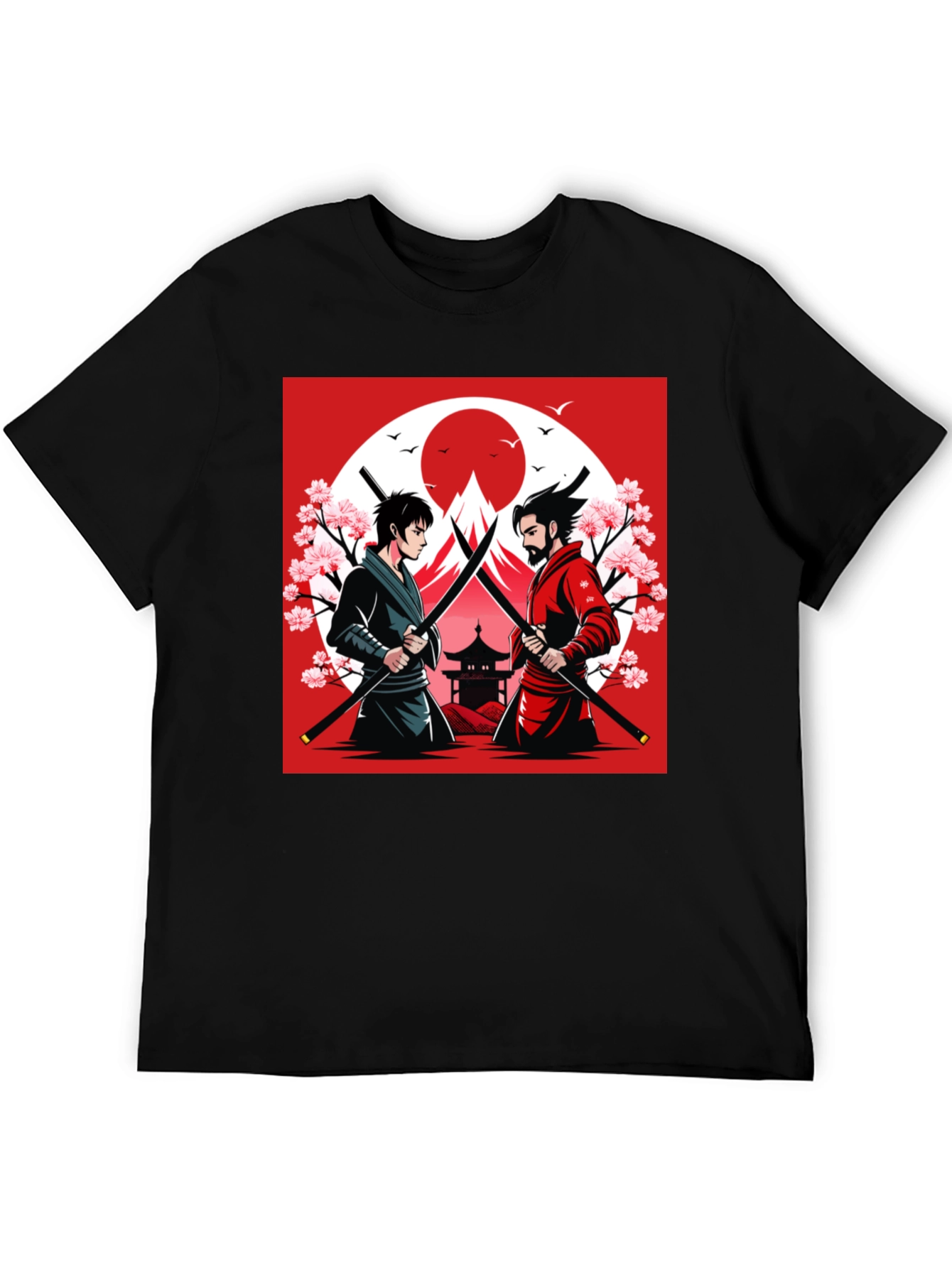 Samurai Duel T-Shirt - Japanese Warrior Design