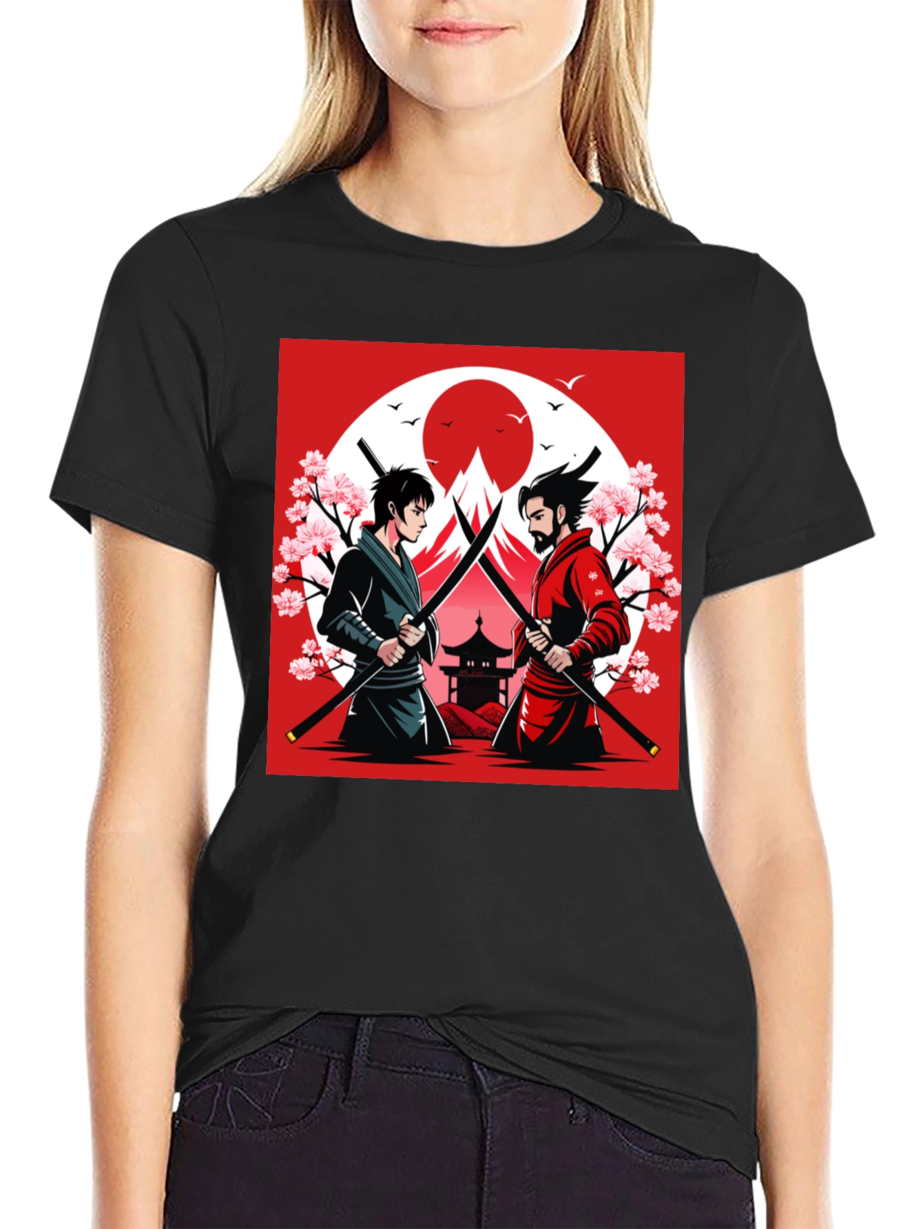 Samurai Duel T-Shirt - Japanese Warrior Design