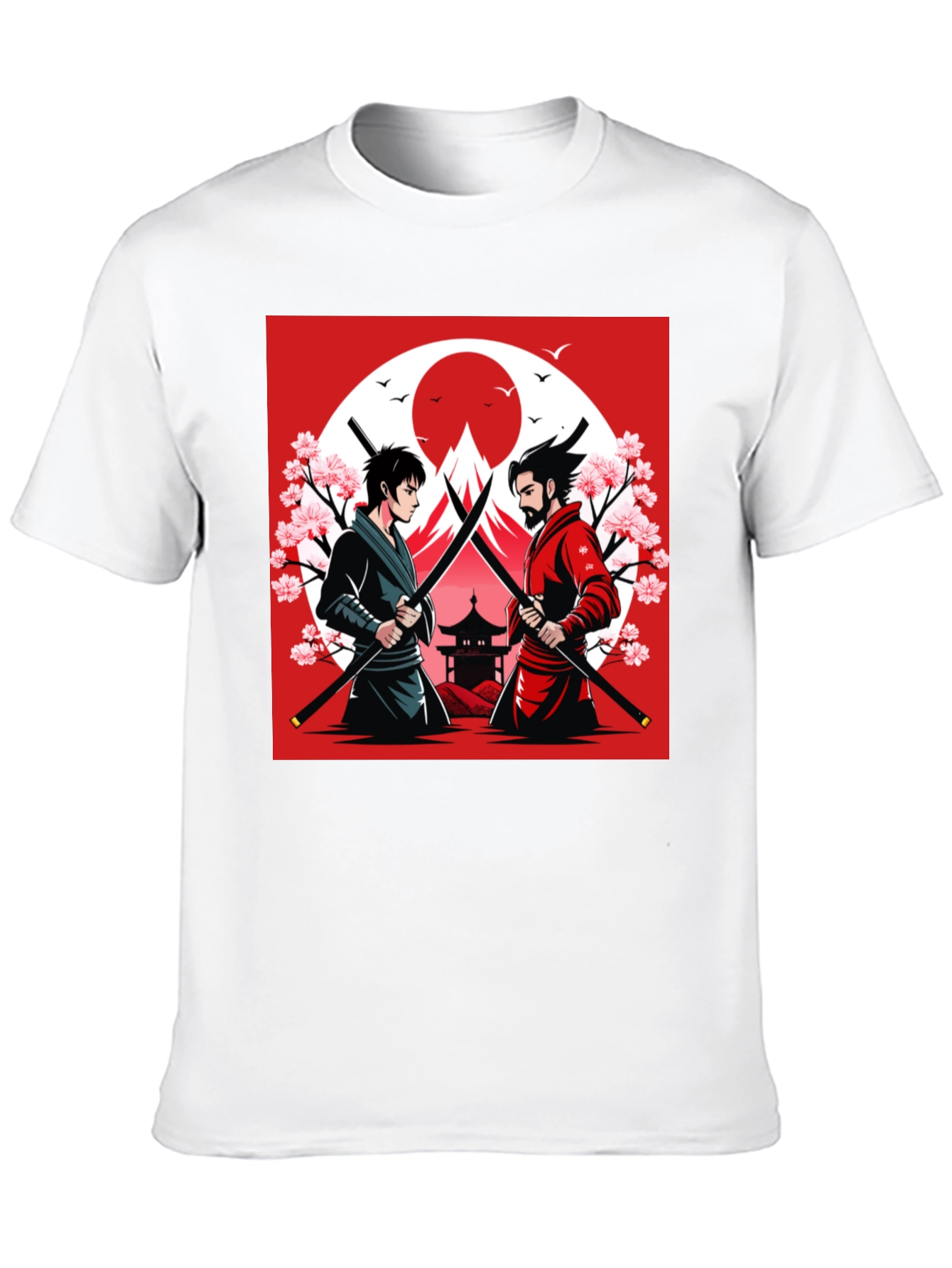 Samurai Duel T-Shirt - Japanese Warrior Design