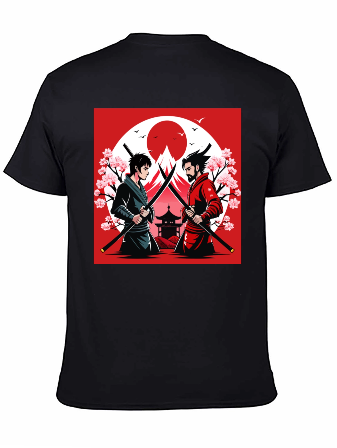 Samurai Duel T-Shirt - Japanese Warrior Design