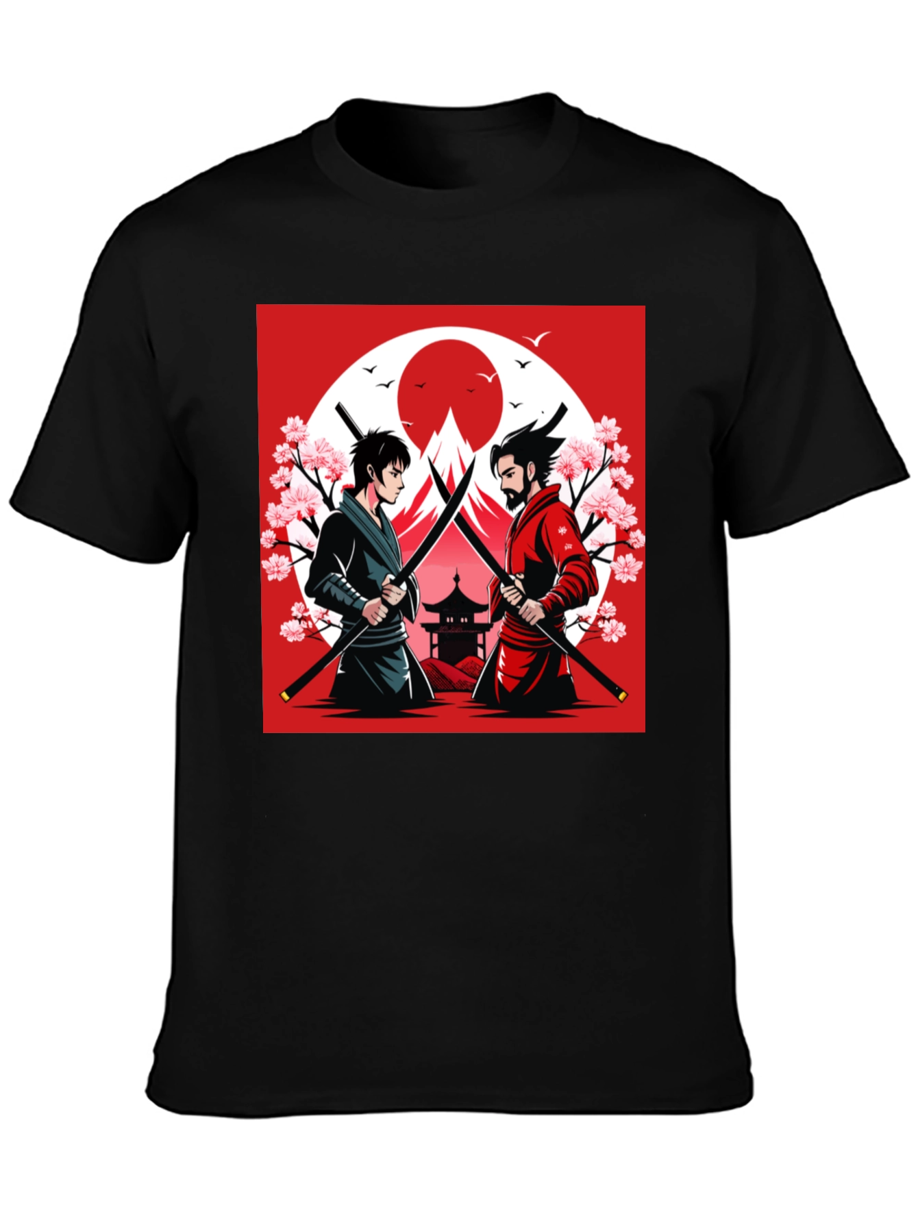 Samurai Duel T-Shirt - Japanese Warrior Design