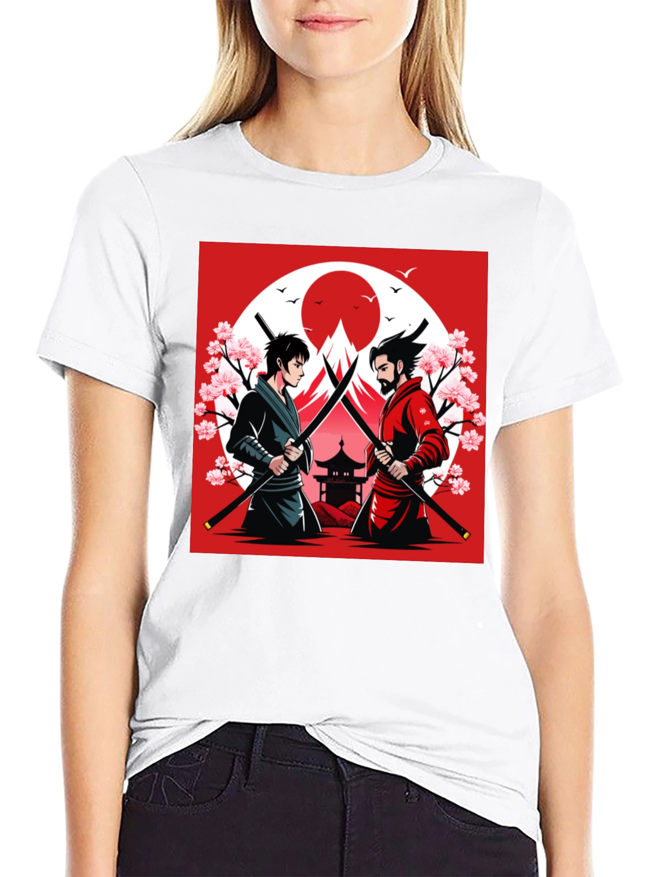 Samurai Duel T-Shirt - Japanese Warrior Design