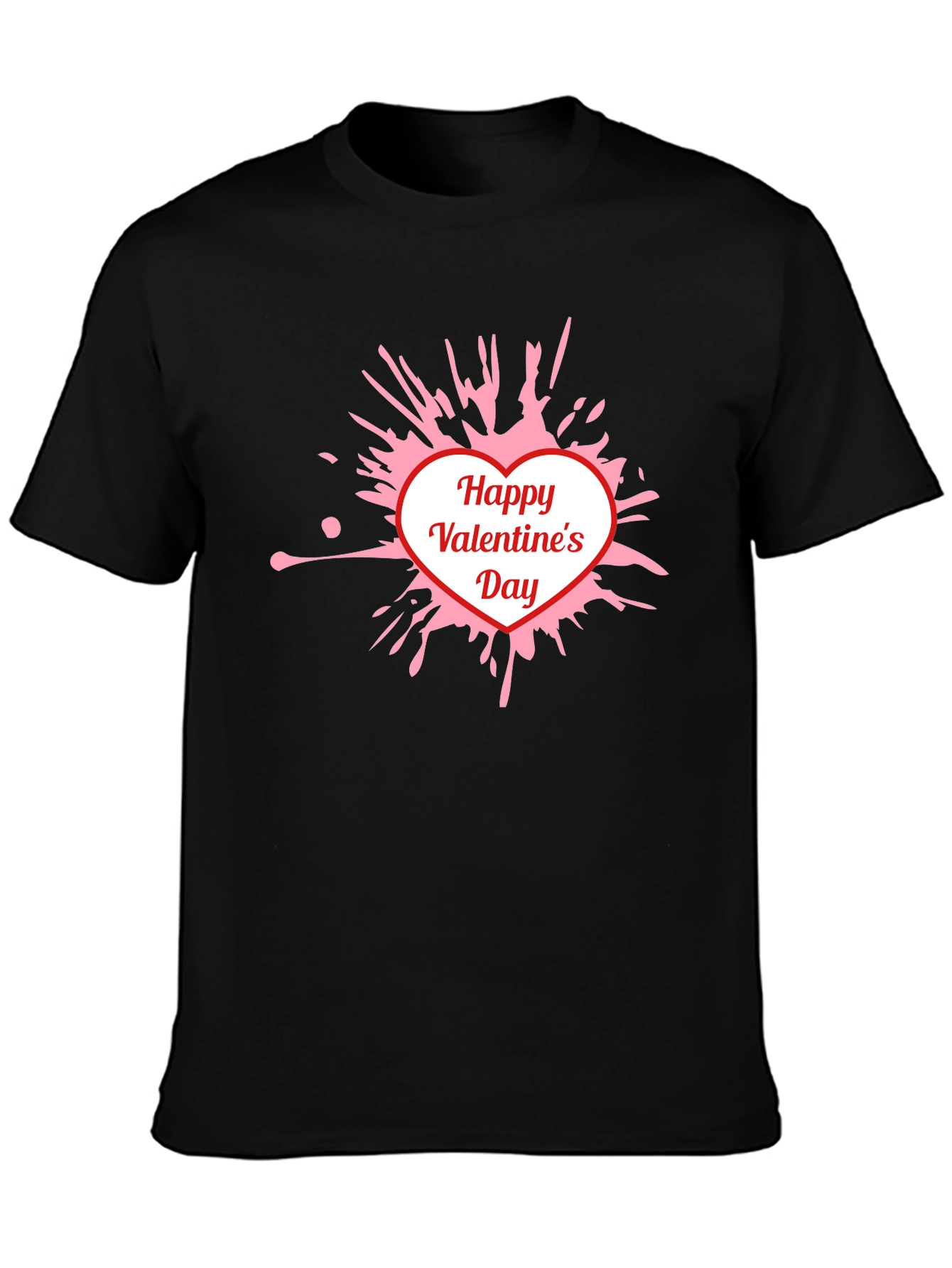 Happy Valentines Day T-Shirt - Heart Splatter Tee