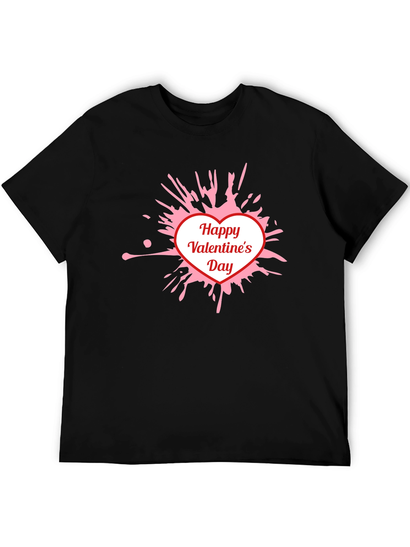 Happy Valentines Day T-Shirt - Heart Splatter Tee