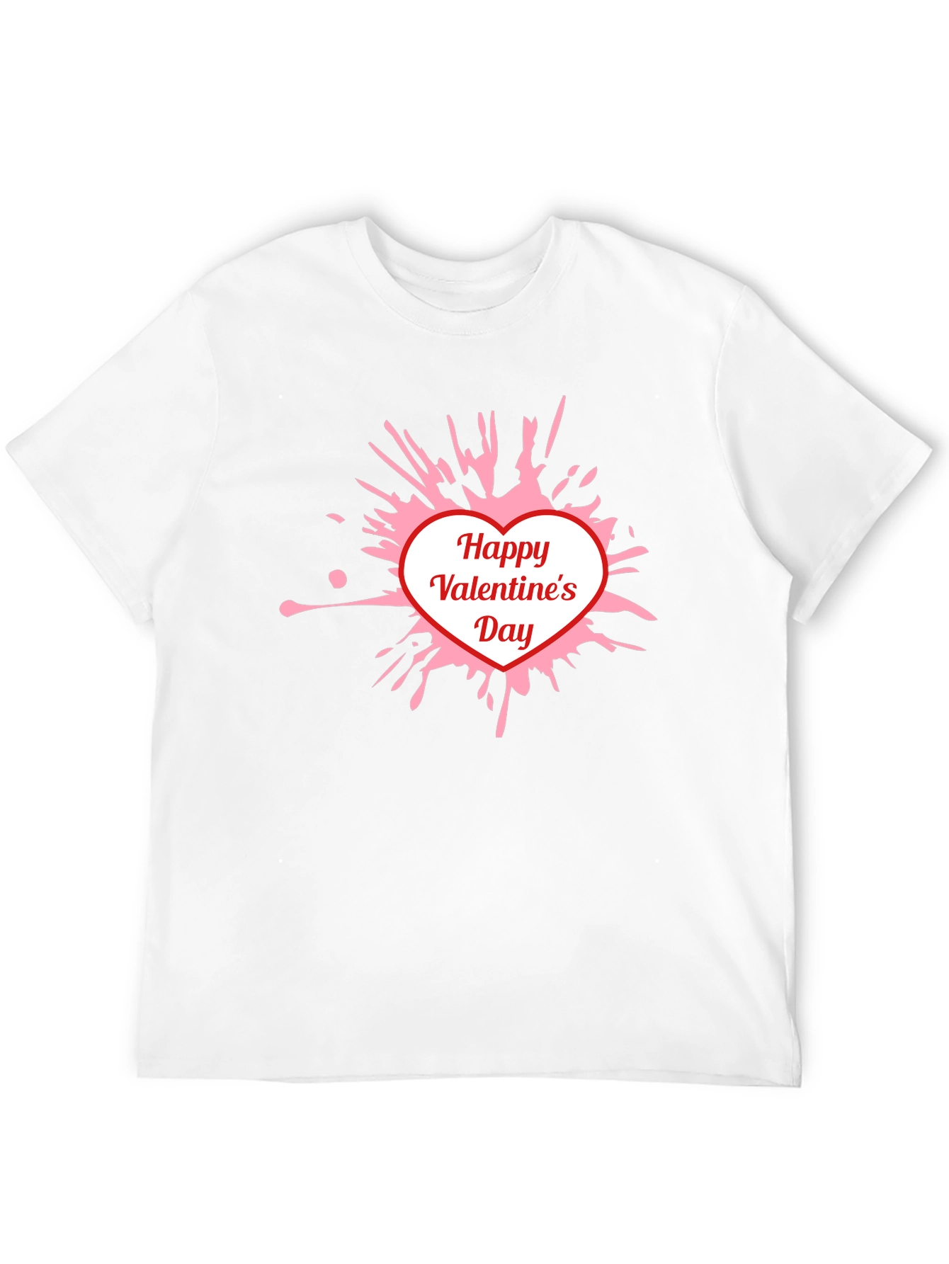 Happy Valentines Day T-Shirt - Heart Splatter Tee
