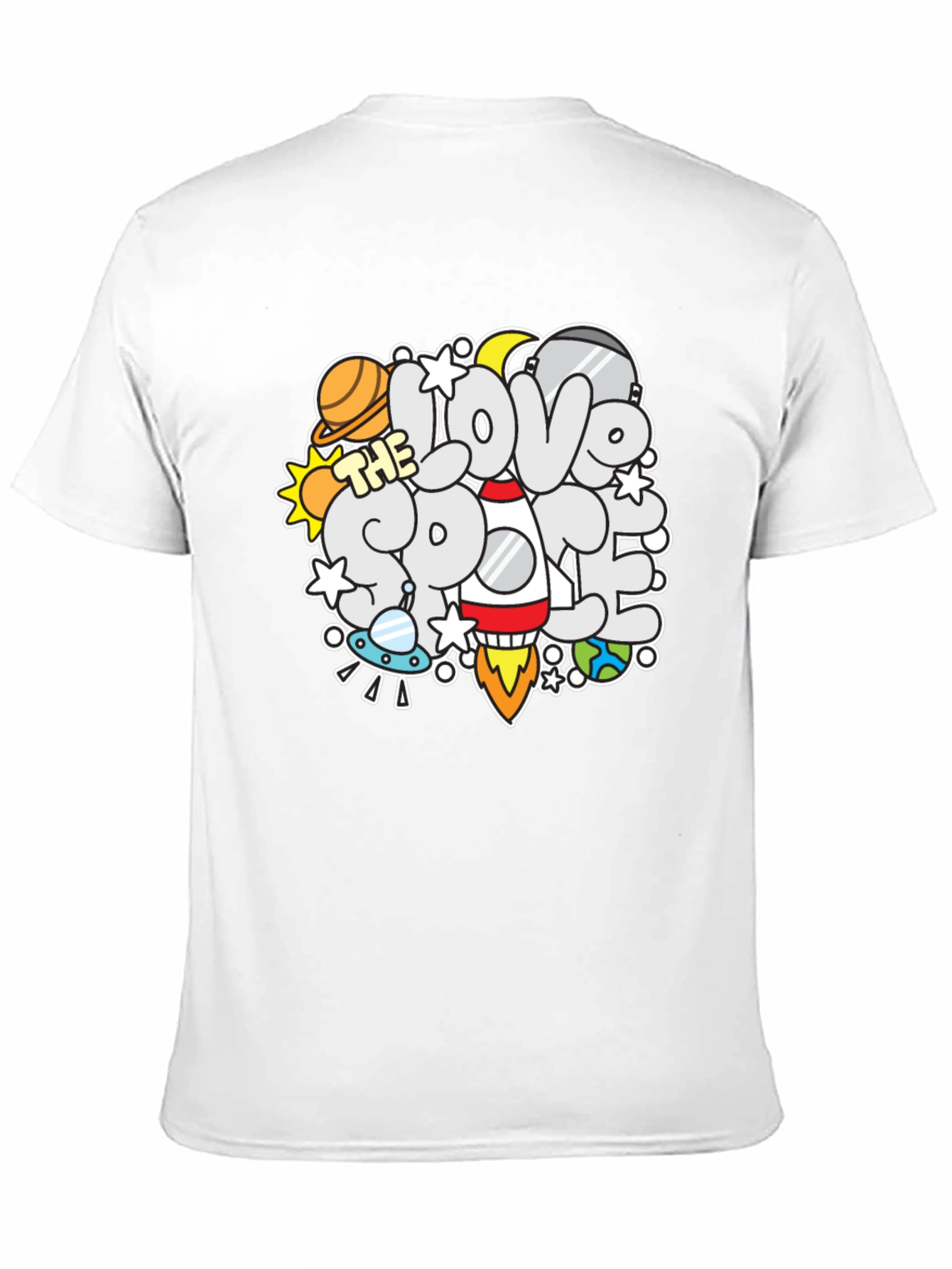 I Love the Space T-Shirt: Planet Rocket Graphic Tee
