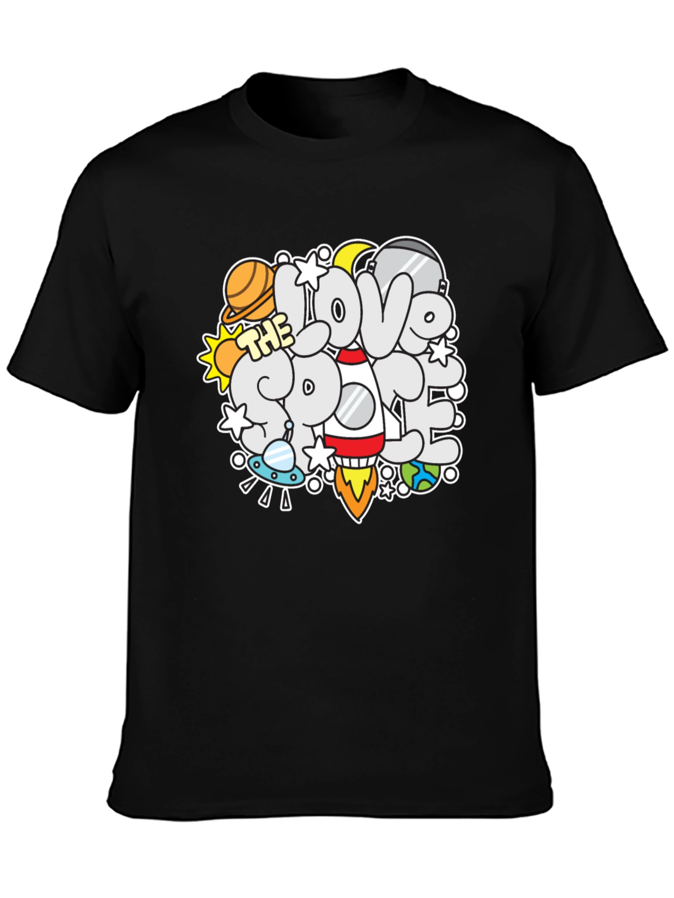 I Love the Space T-Shirt: Planet Rocket Graphic Tee