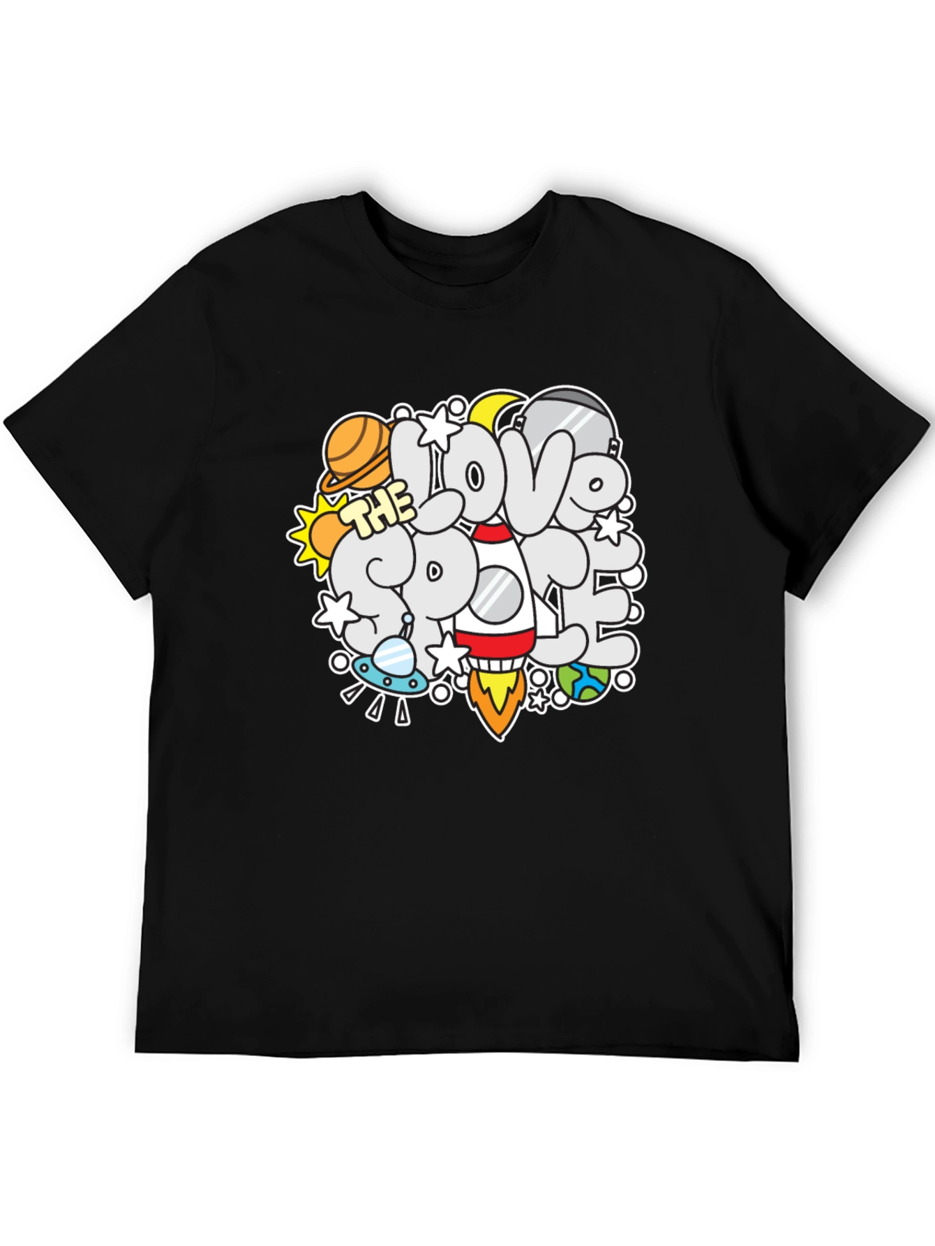 I Love the Space T-Shirt: Planet Rocket Graphic Tee