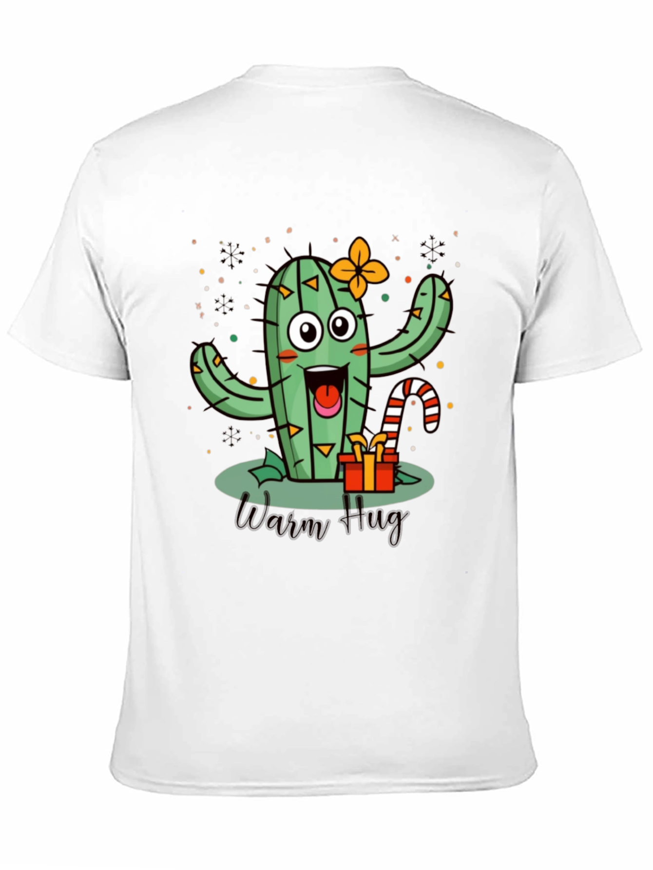 Warm Hug Cactus Black T-Shirt